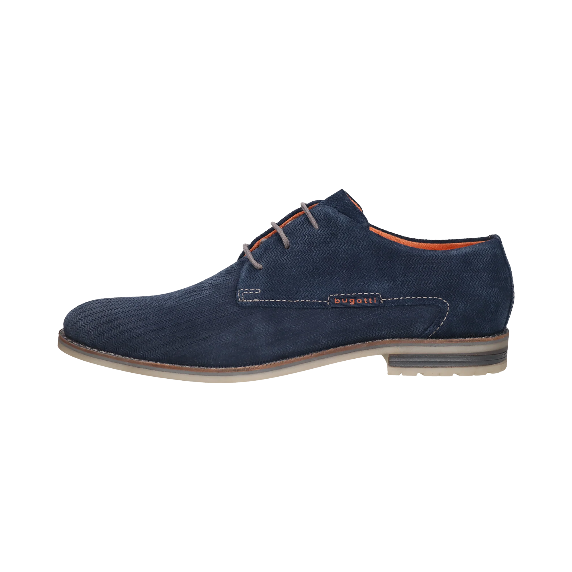 Leder Business Schnürer blau