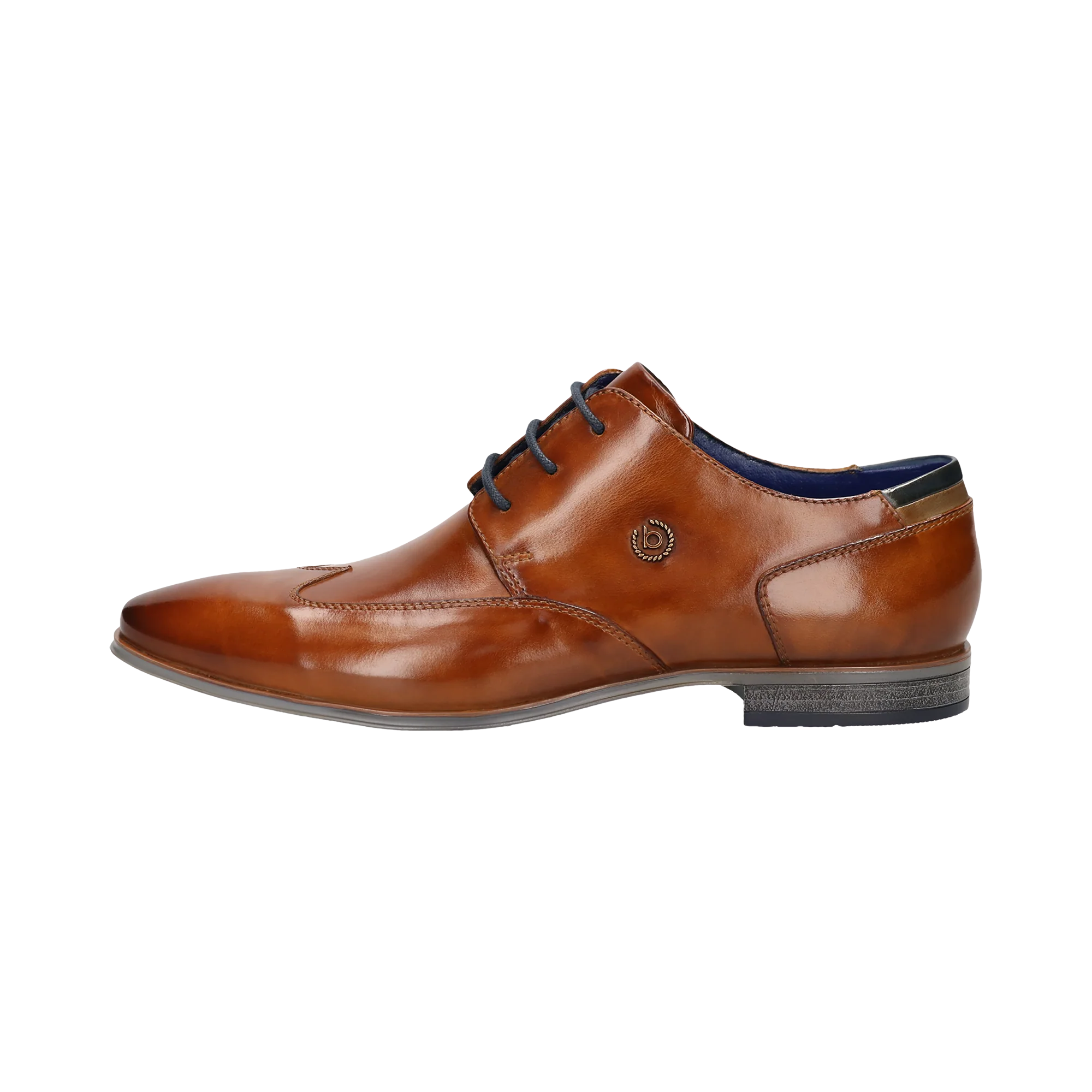 Leder Business Schnürer cognac