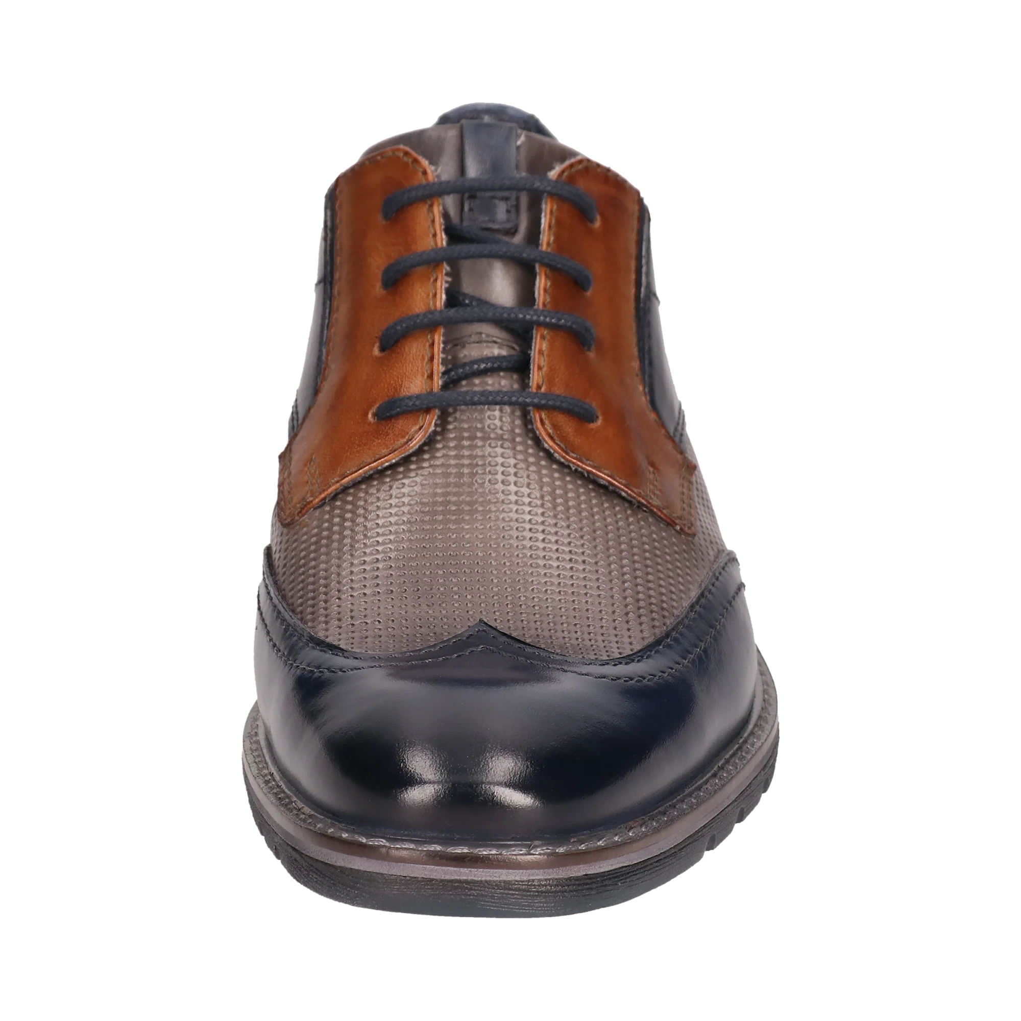 Leder Business Schnürer dunkelblau - Image 5