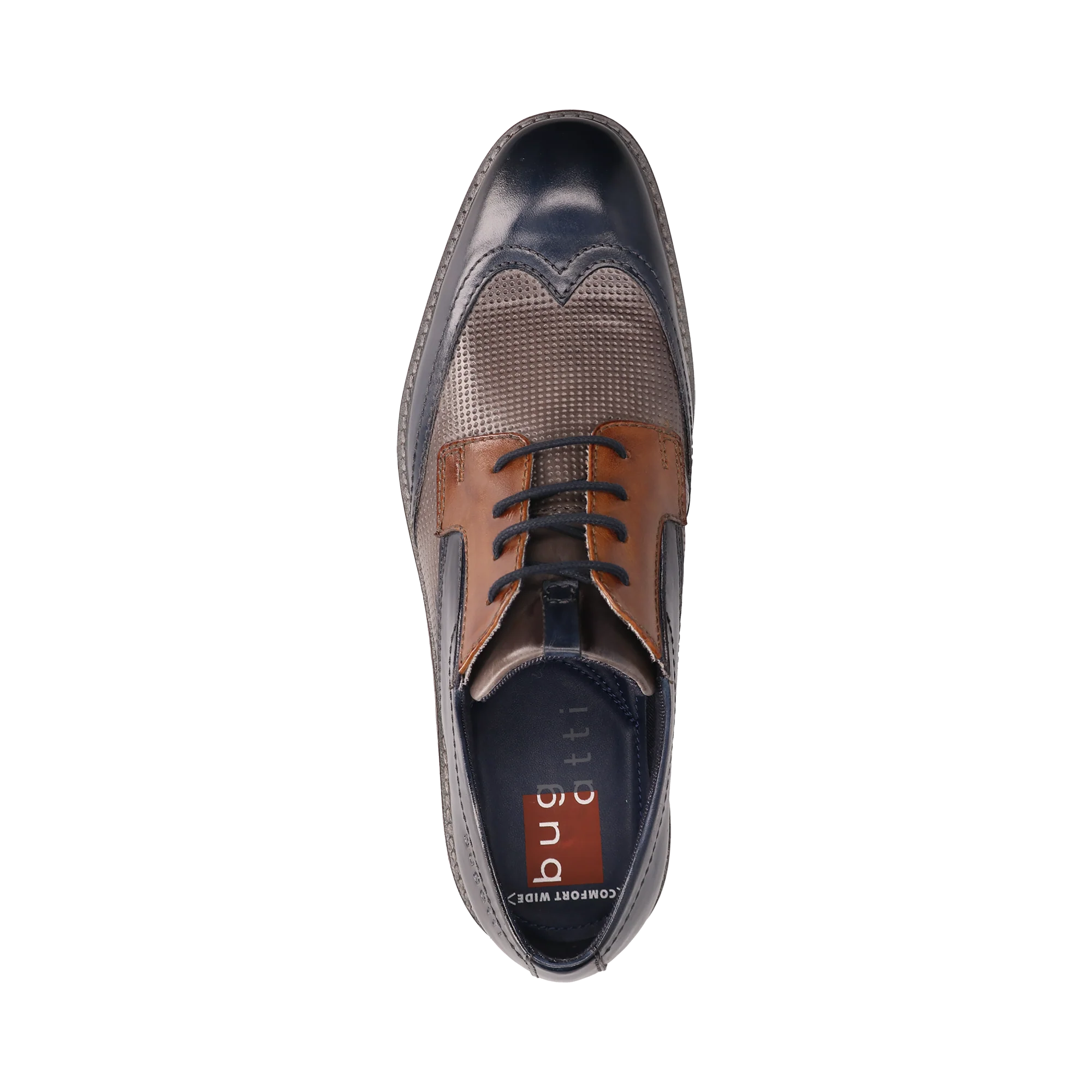 Leder Business Schnürer dunkelblau - Image 6