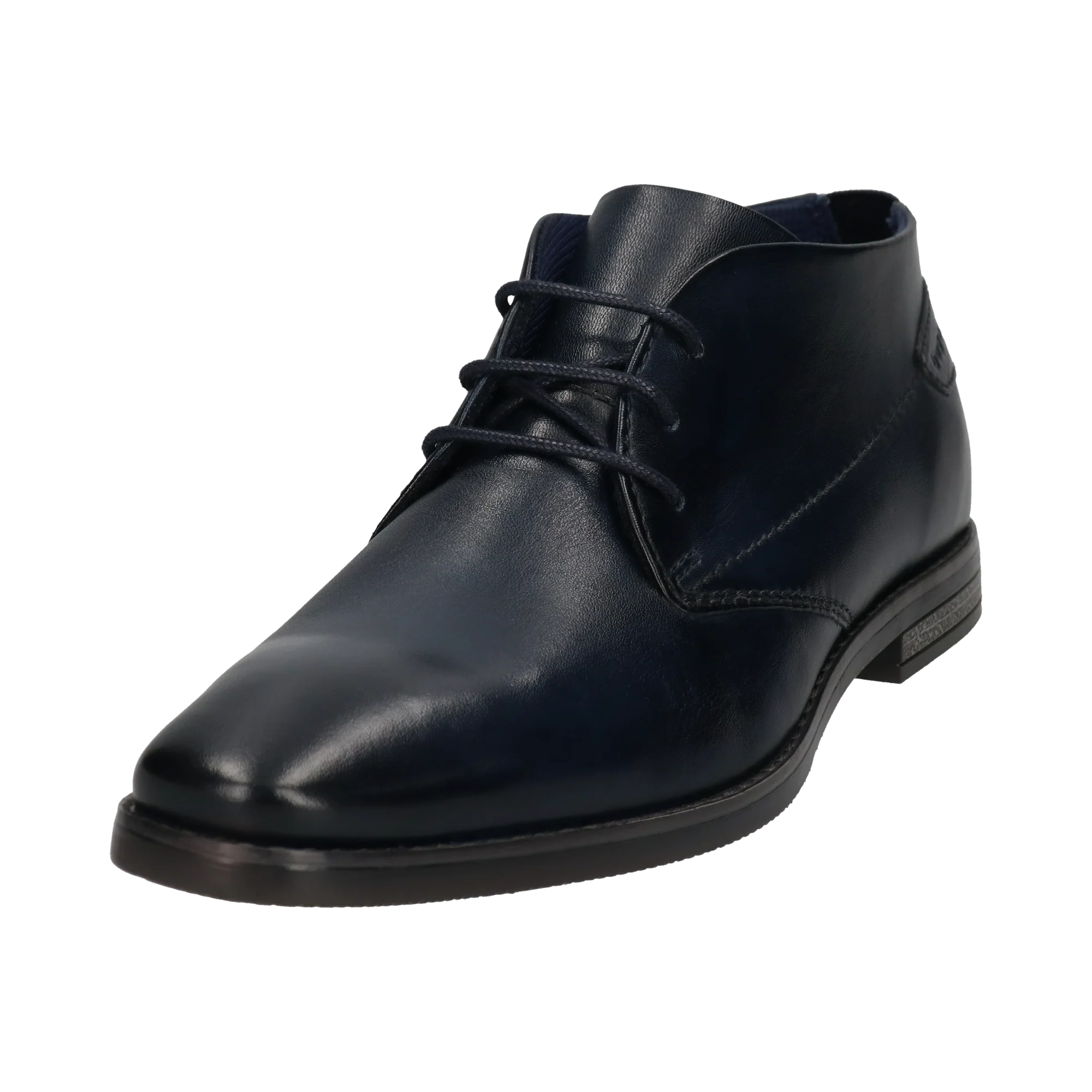 Leder Business Schnürer dunkelblau - Image 2