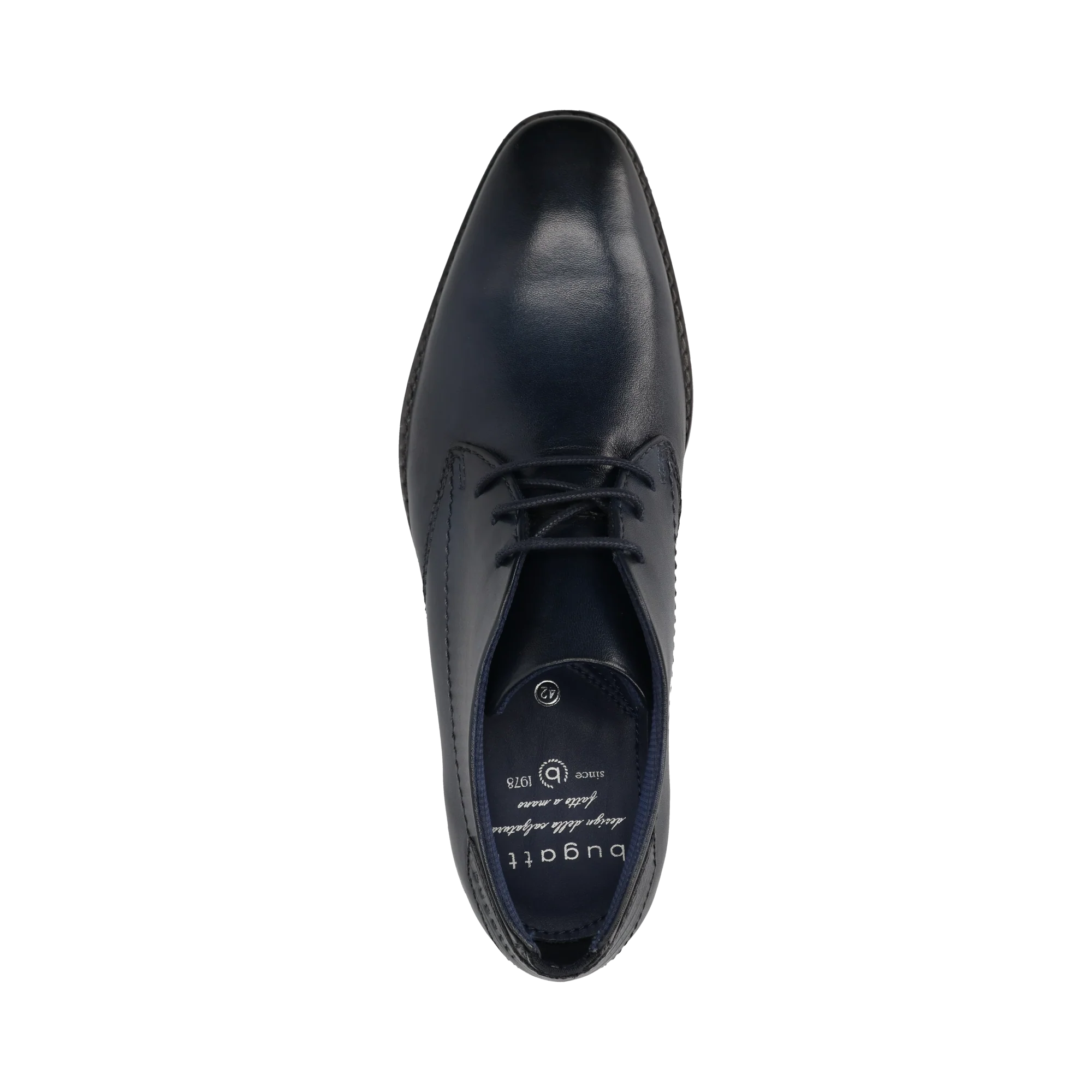 Leder Business Schnürer dunkelblau - Image 6