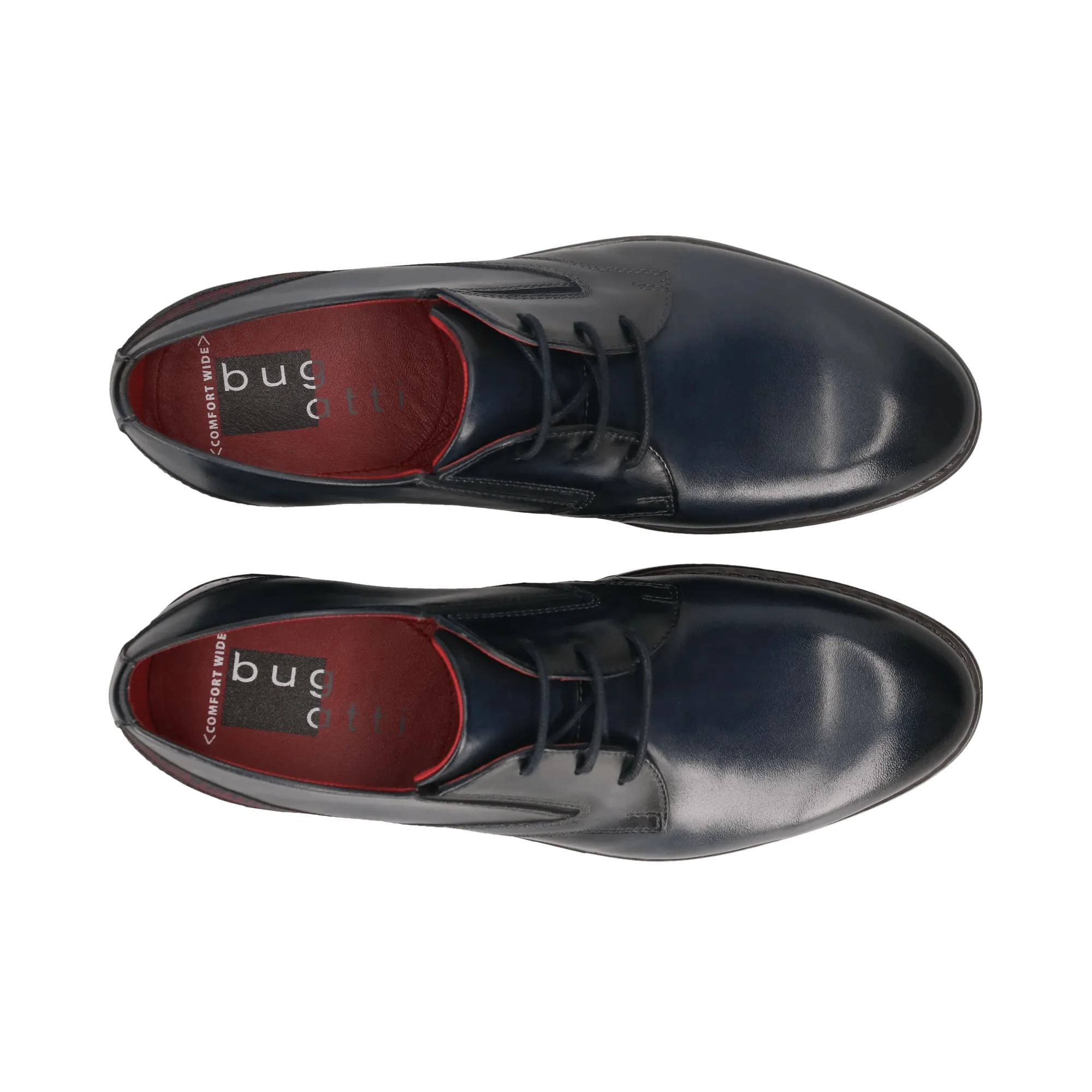 Leder Business Schnürer dunkelblau - Image 6