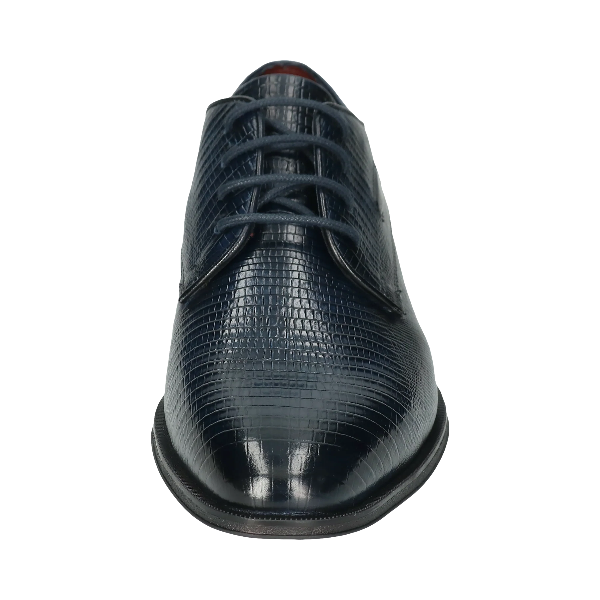 Leder Business Schnürer dunkelblau - Image 5
