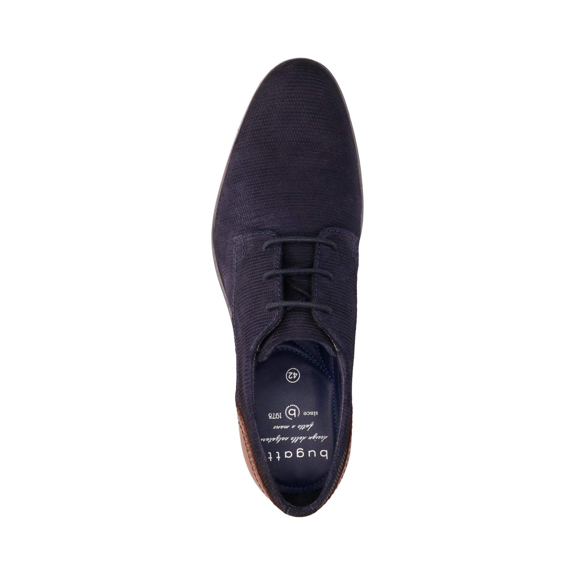 Leder Business Schnürer dunkelblau - Image 6