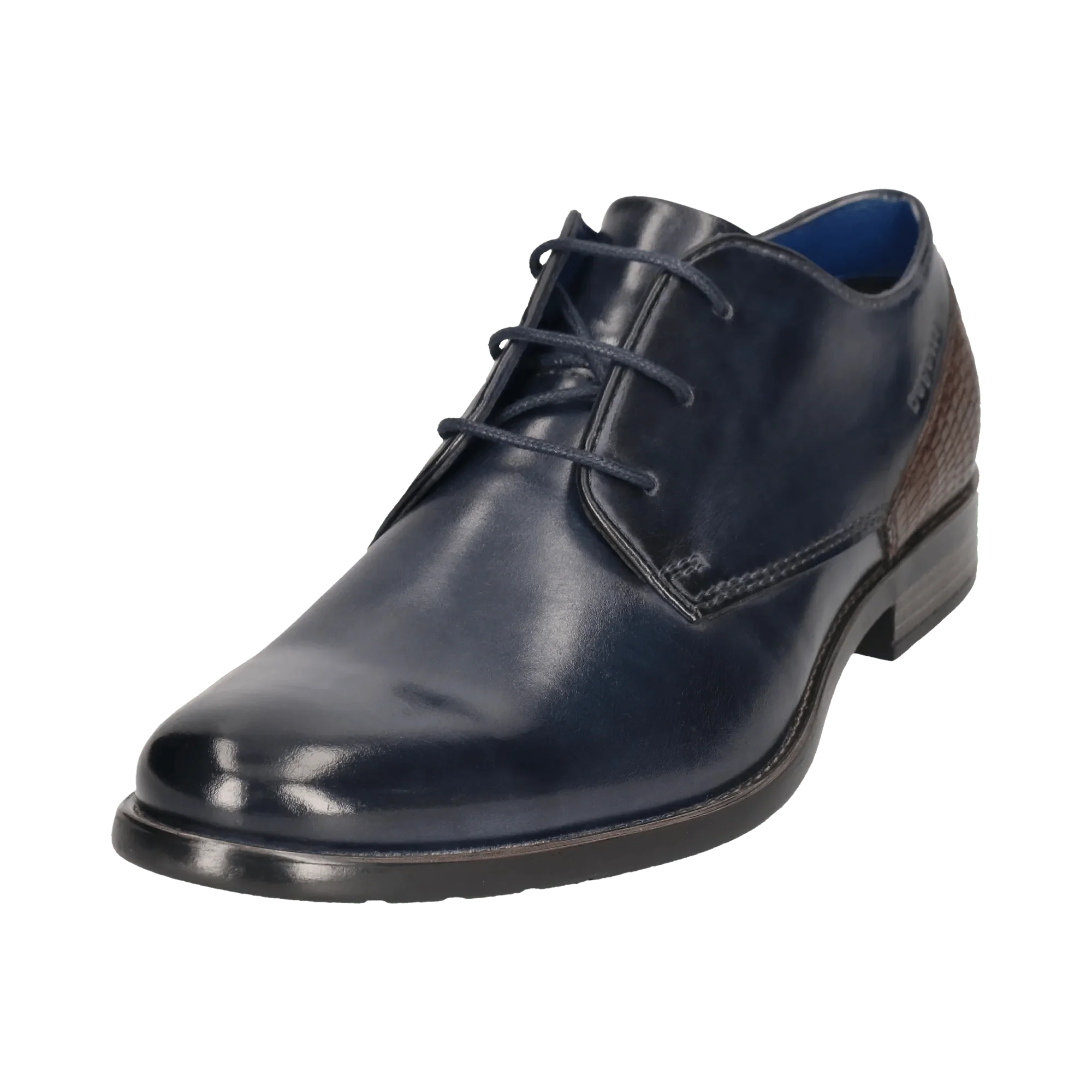 Leder Business Schnürer dunkelblau - Image 2
