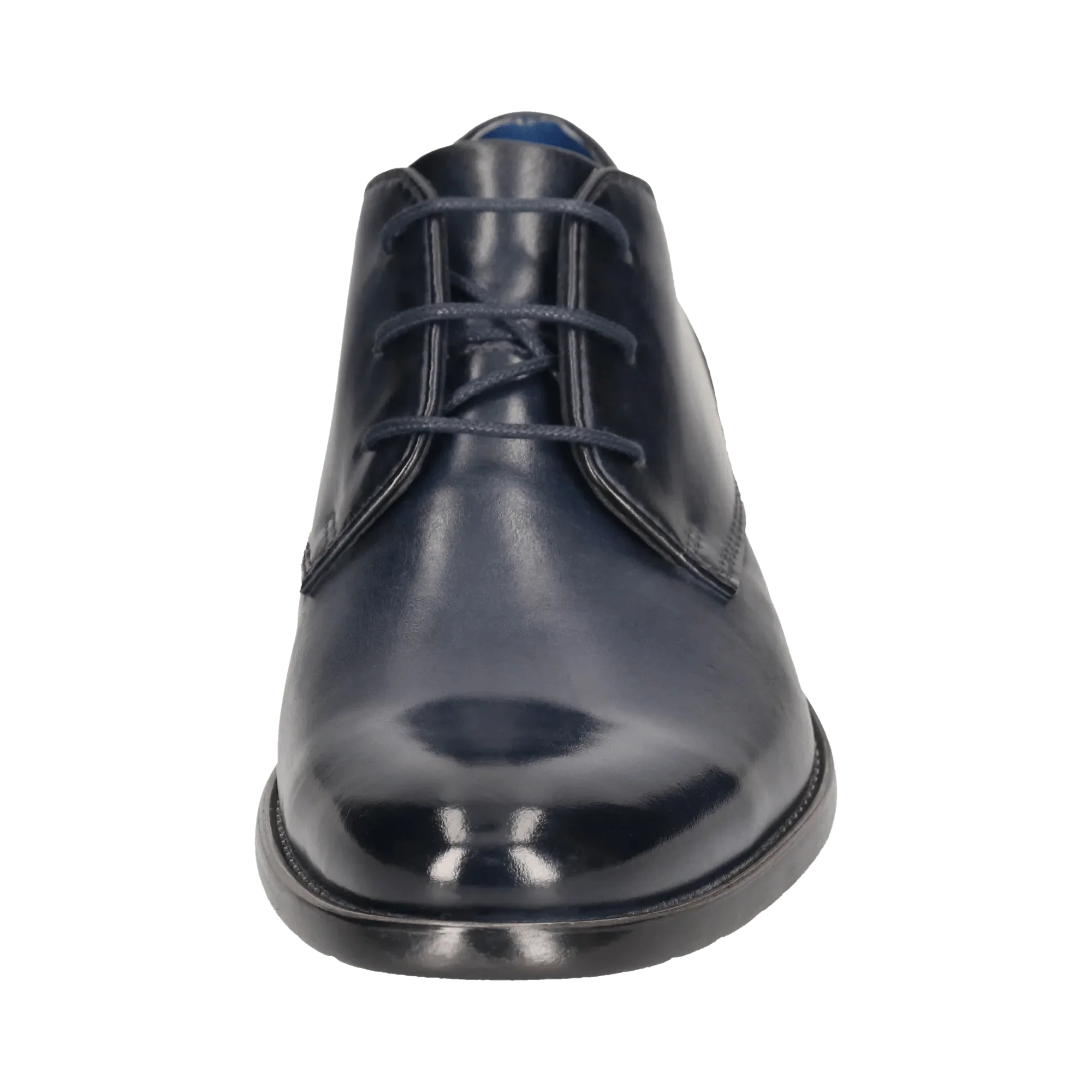 Leder Business Schnürer dunkelblau - Image 5