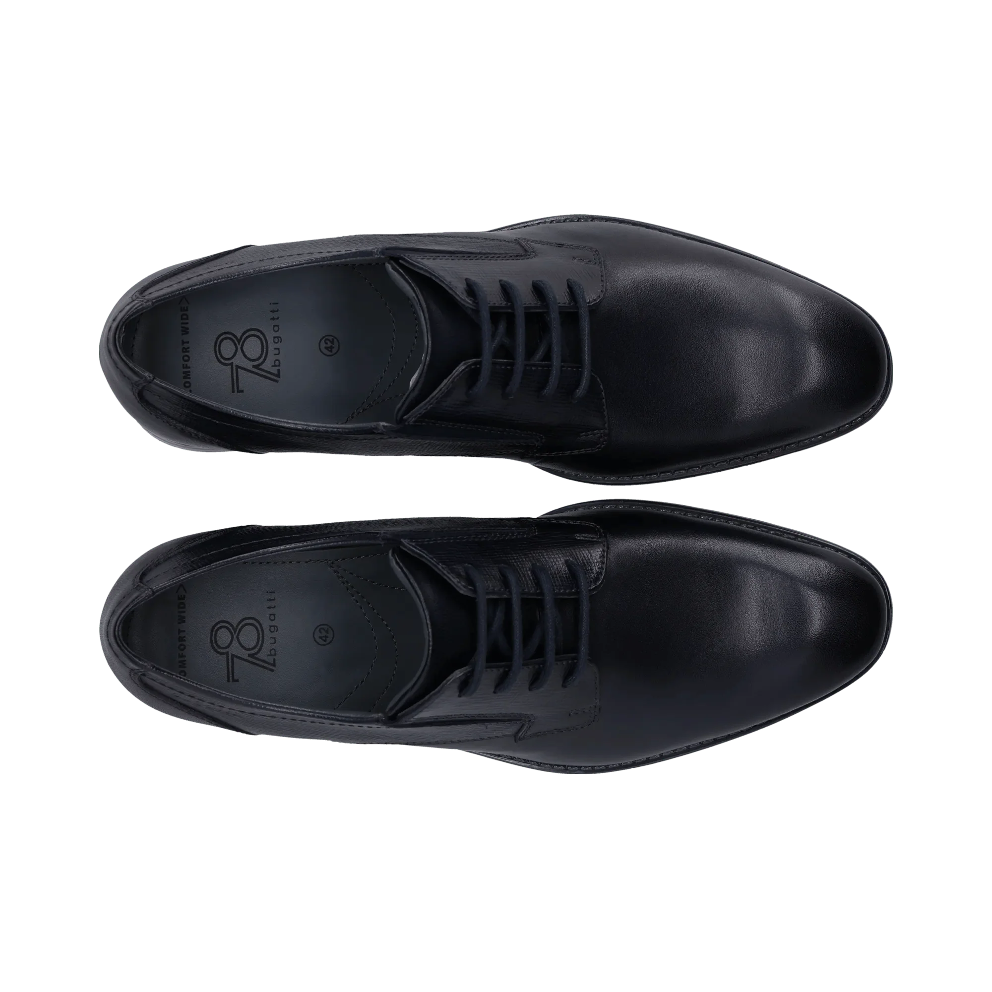 Leder Business Schnürer dunkelblau - Image 6