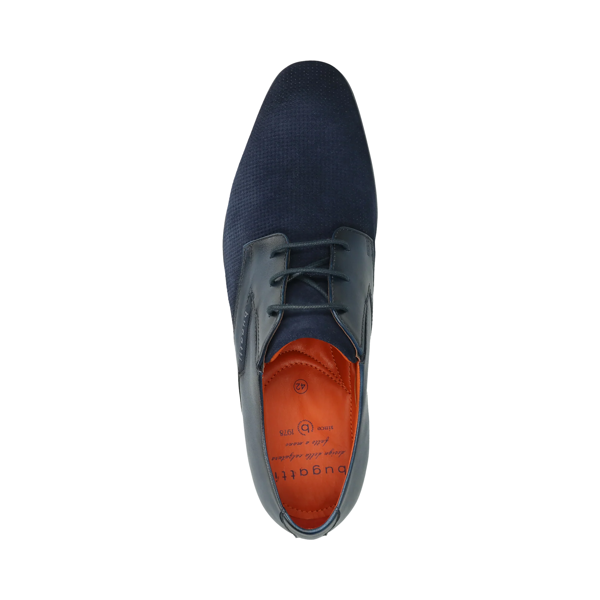 Leder Business Schnürer dunkelblau - Image 6
