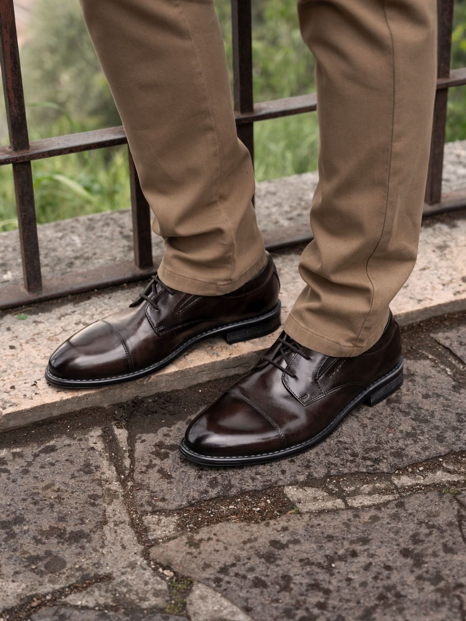 Leder Business Schnürer dunkelbraun - Image 2