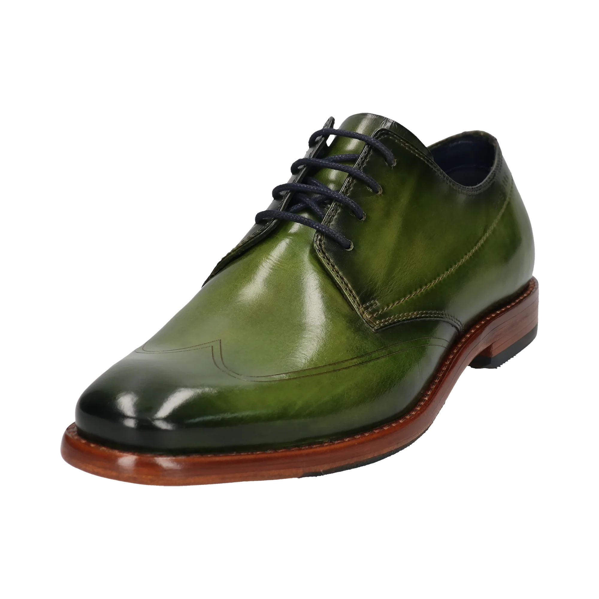 Leder Business Schnürer grün - Image 2