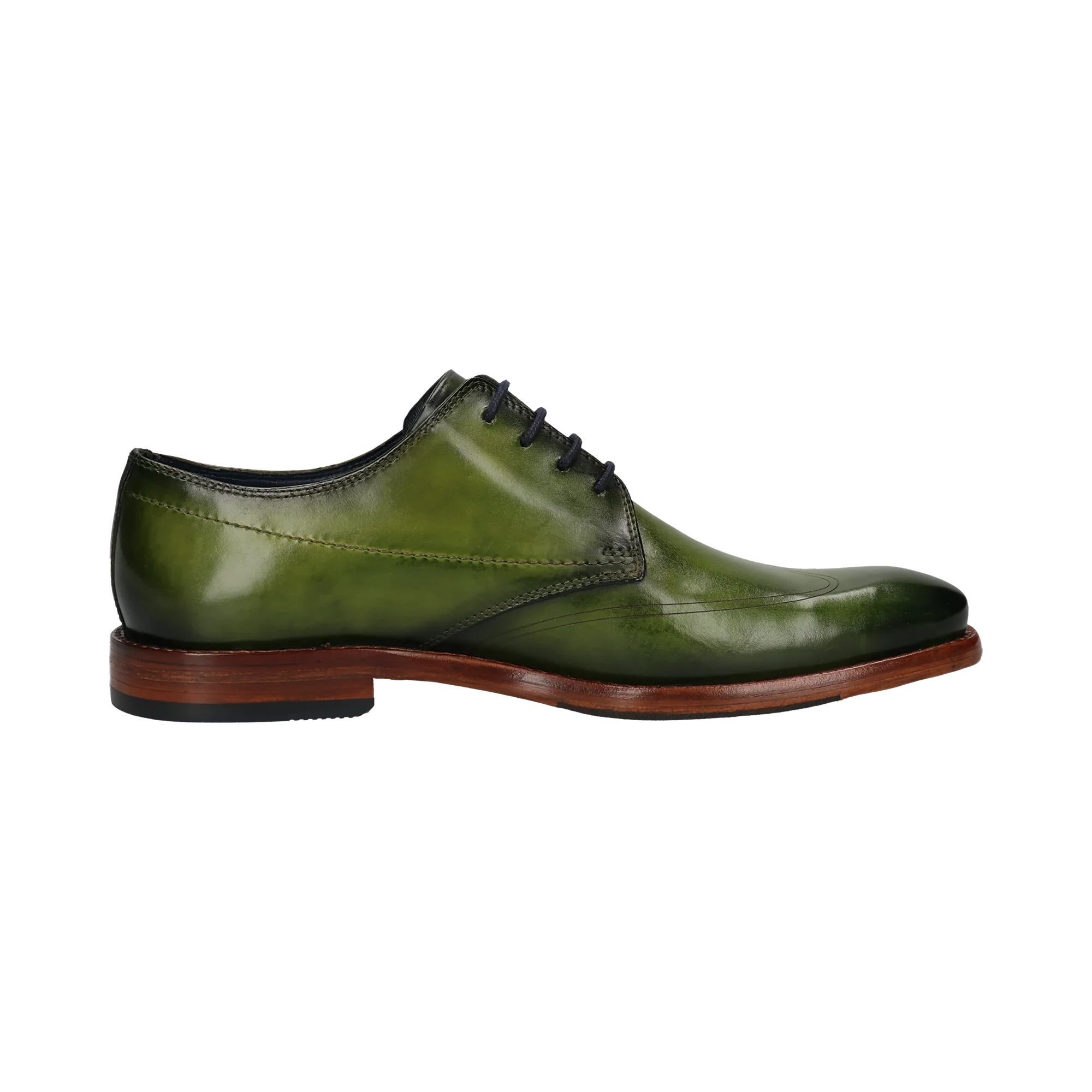 Leder Business Schnürer grün - Image 4