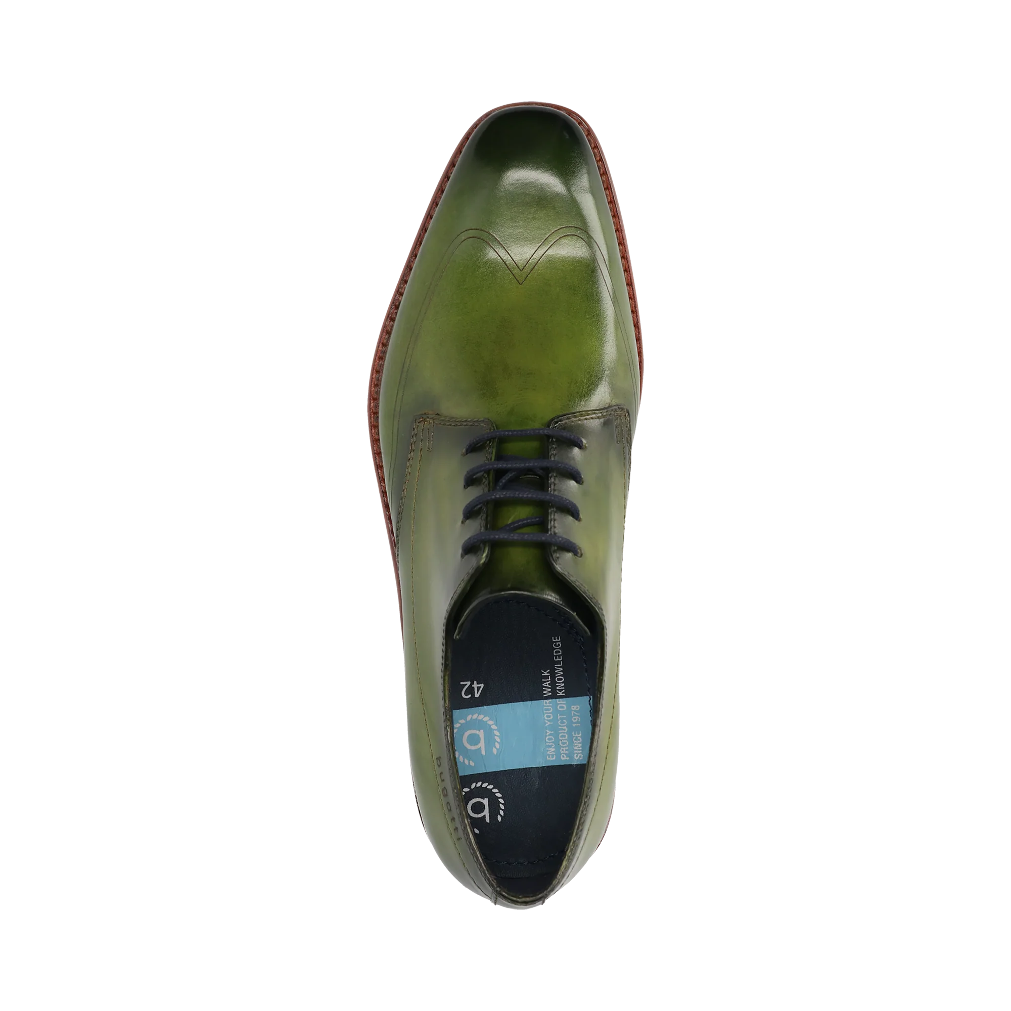 Leder Business Schnürer grün - Image 6