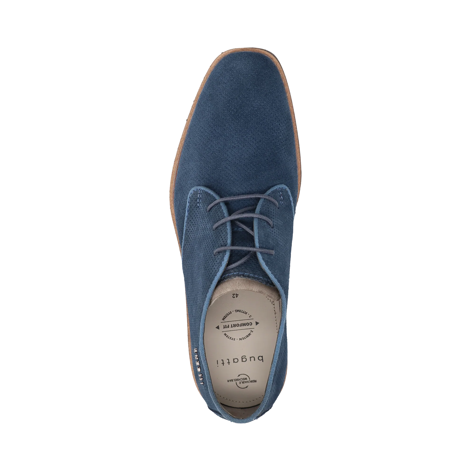 Leder Business Schnürer hellblau - Image 6