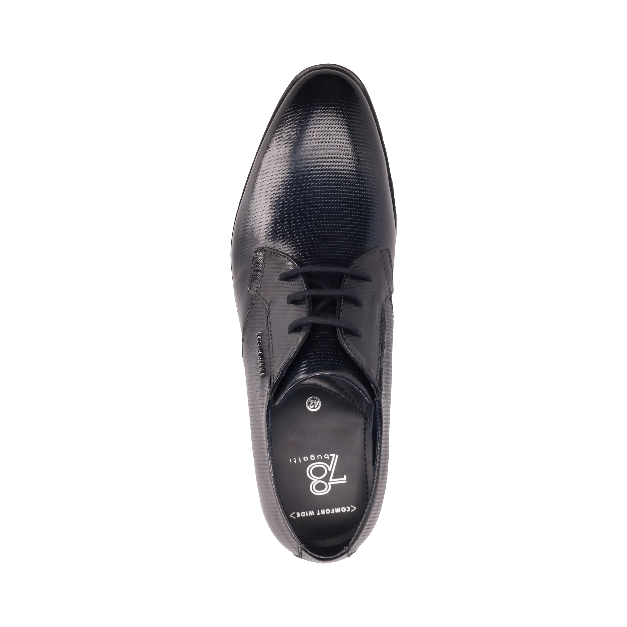 Leder Business Schnürer dunkelblau - Image 6