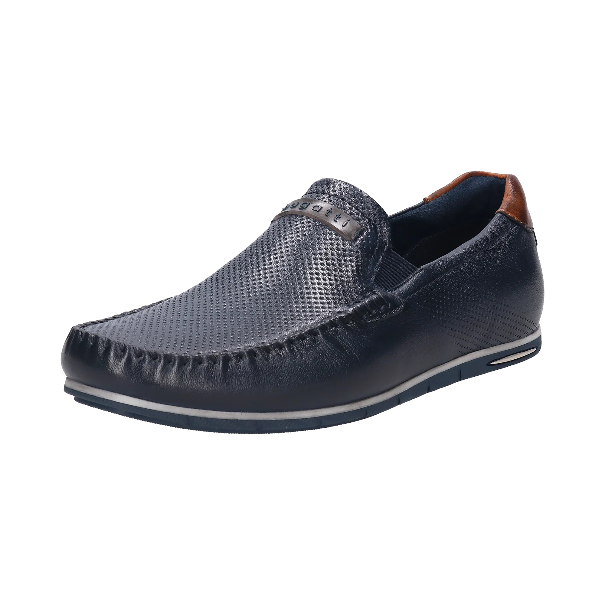 Leder Mokassin dunkelblau - Image 2