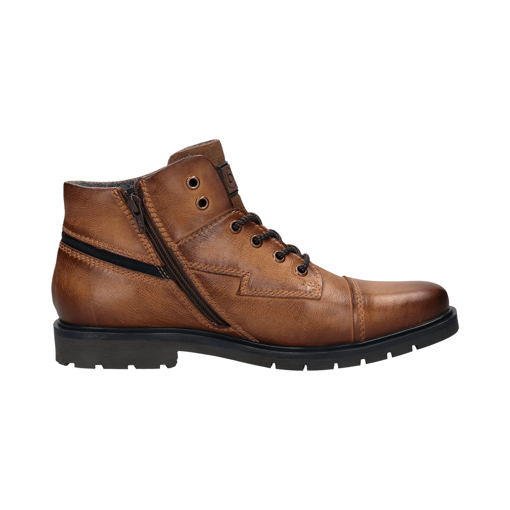 Leder Schnürstiefel cognac - Image 4