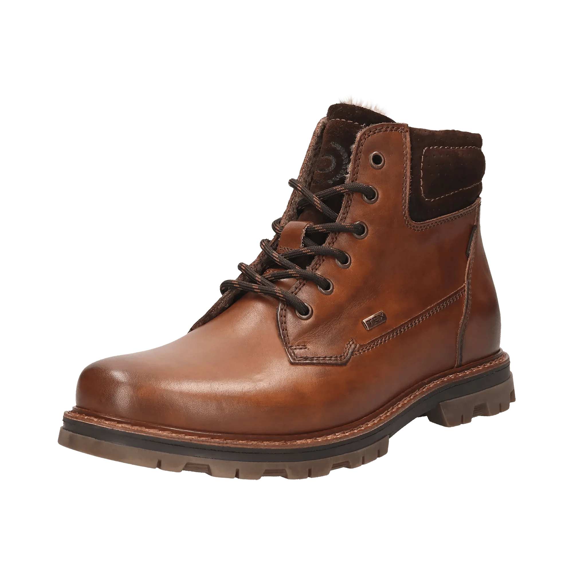 Leder Schnürstiefel cognac - Image 2