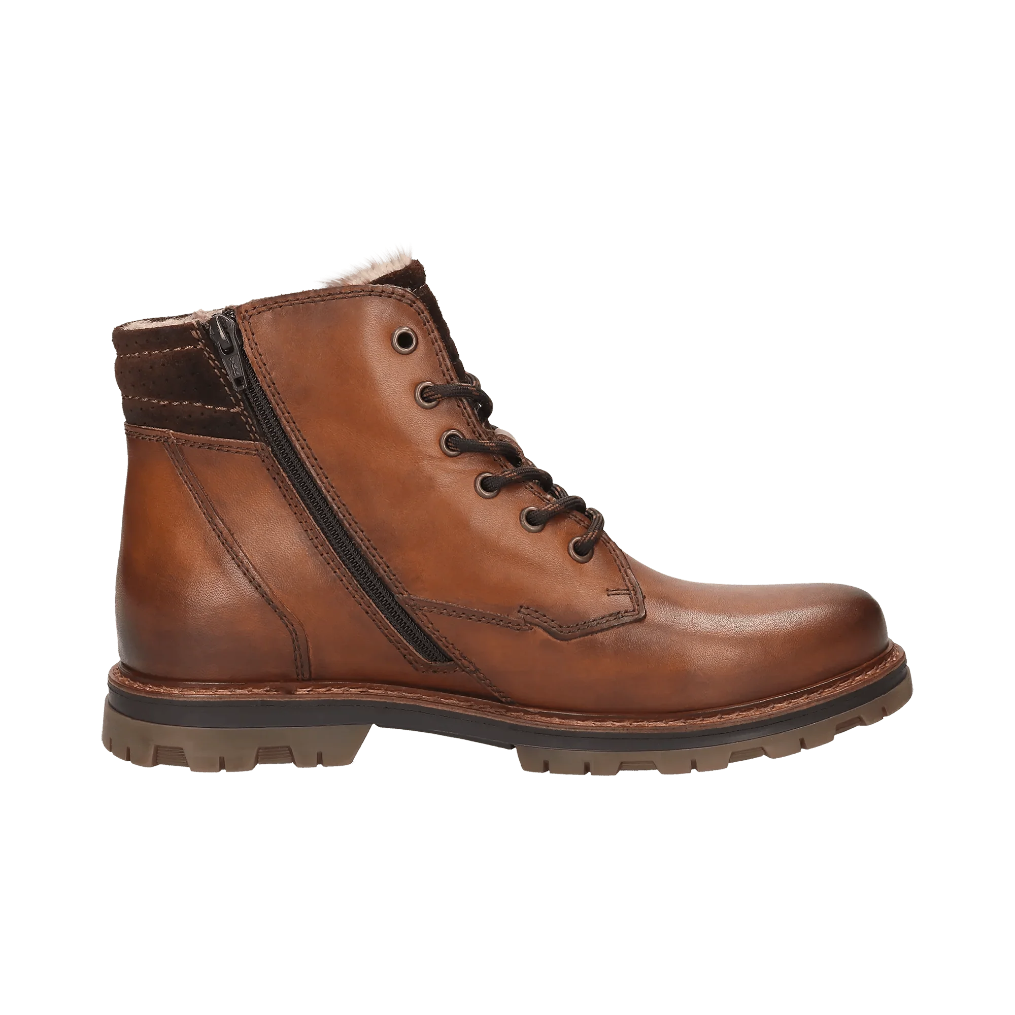 Leder Schnürstiefel cognac - Image 4