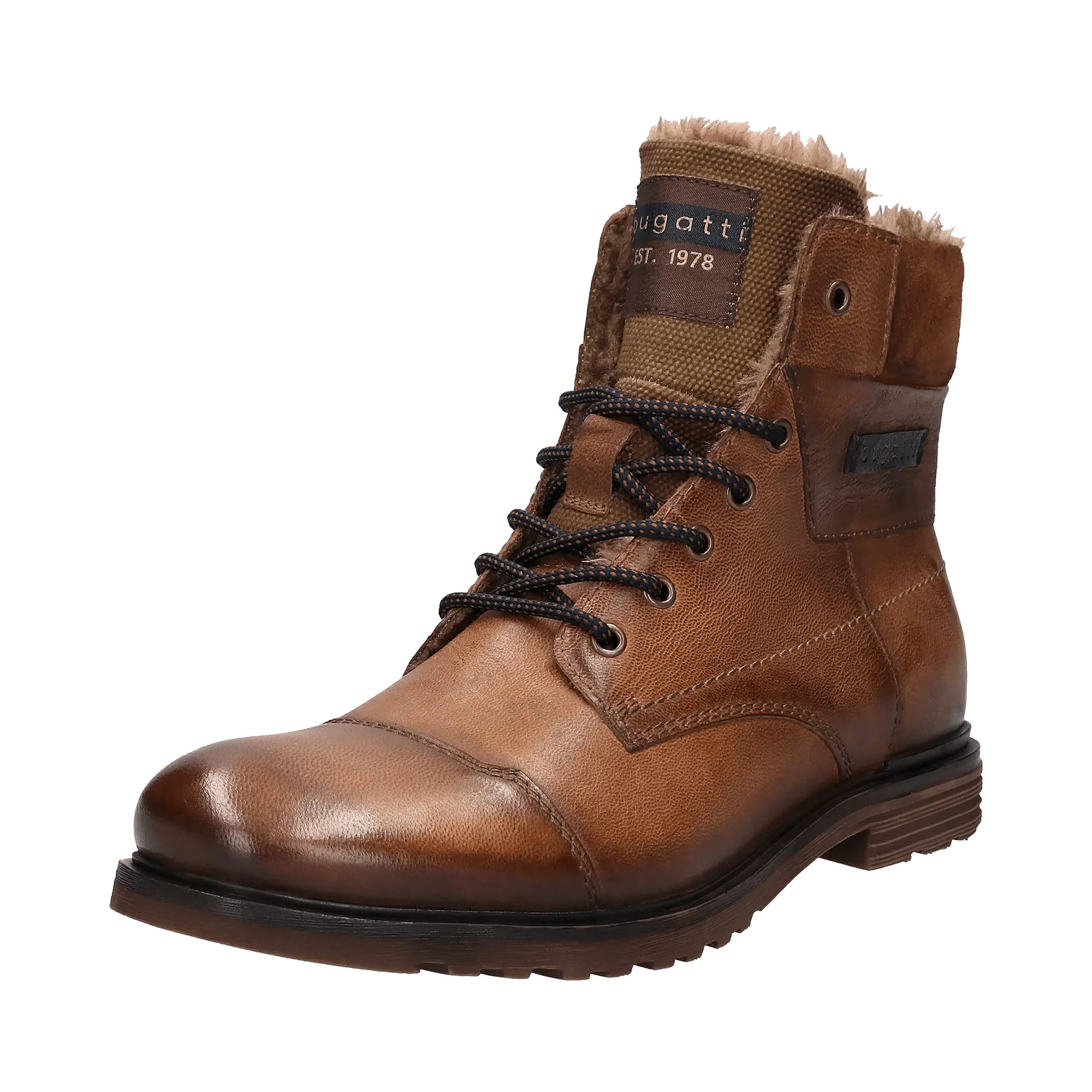 Leder Schnürstiefel cognac - Image 2