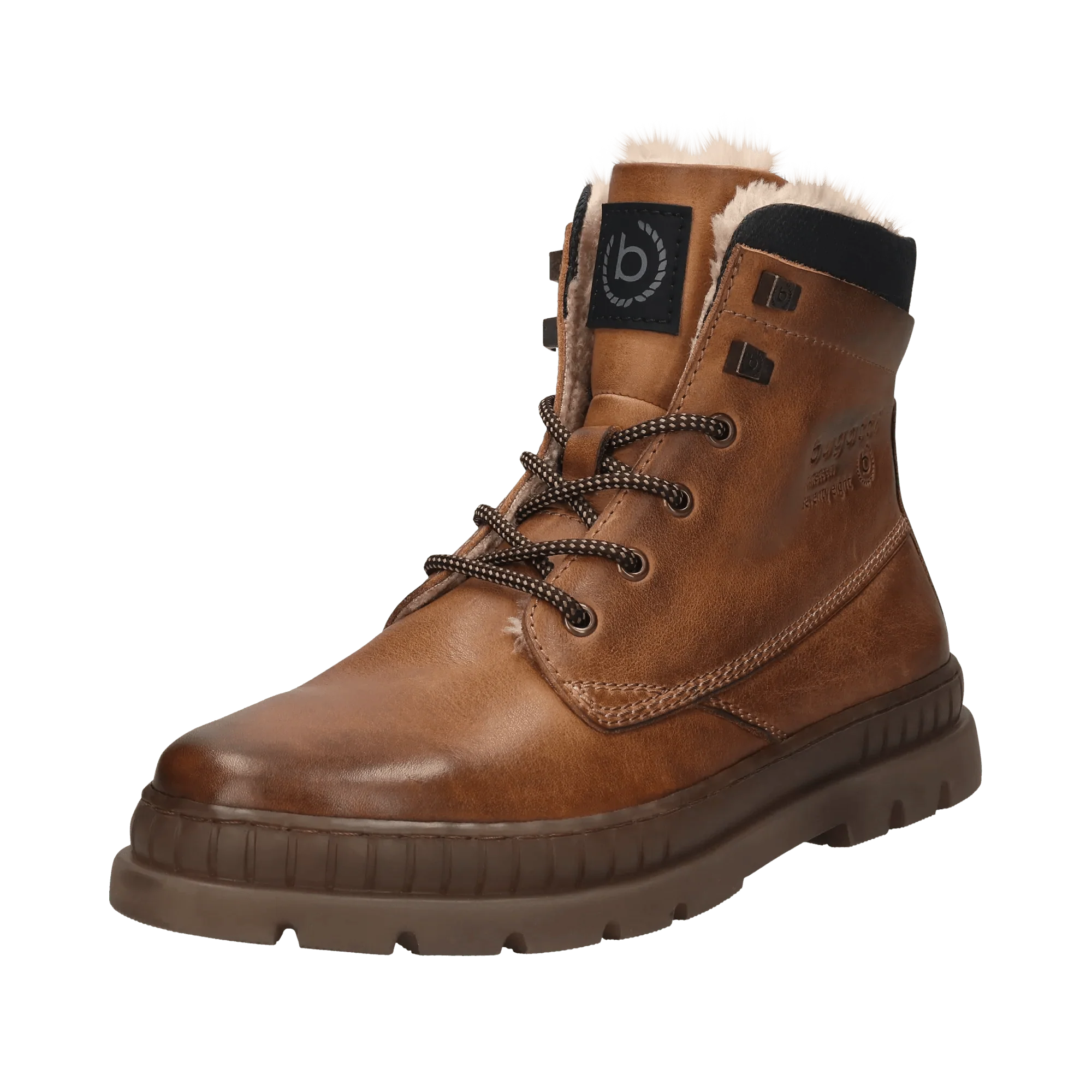 Leder Schnürstiefel cognac - Image 3