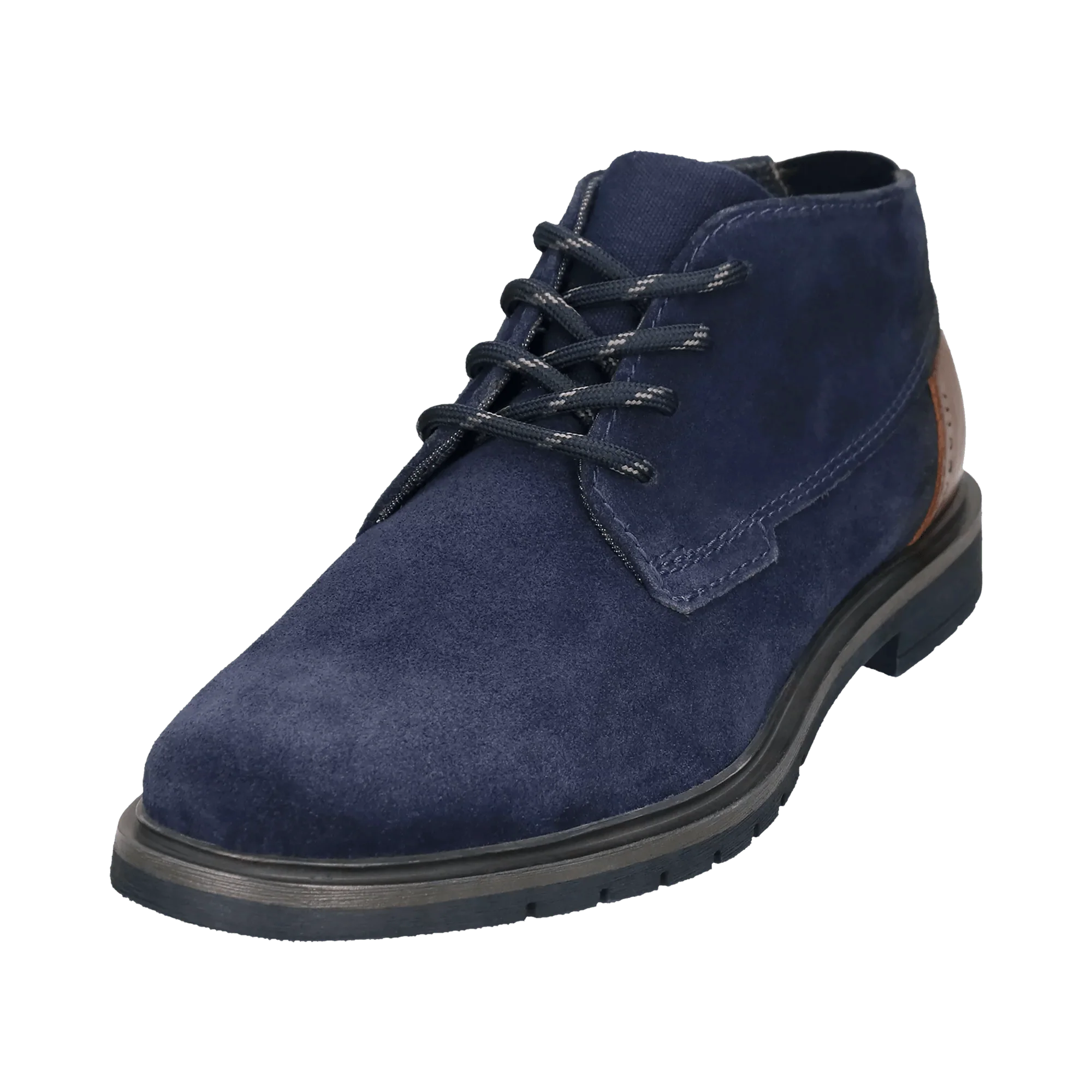 Leder Schnürstiefel dunkelblau - Image 2
