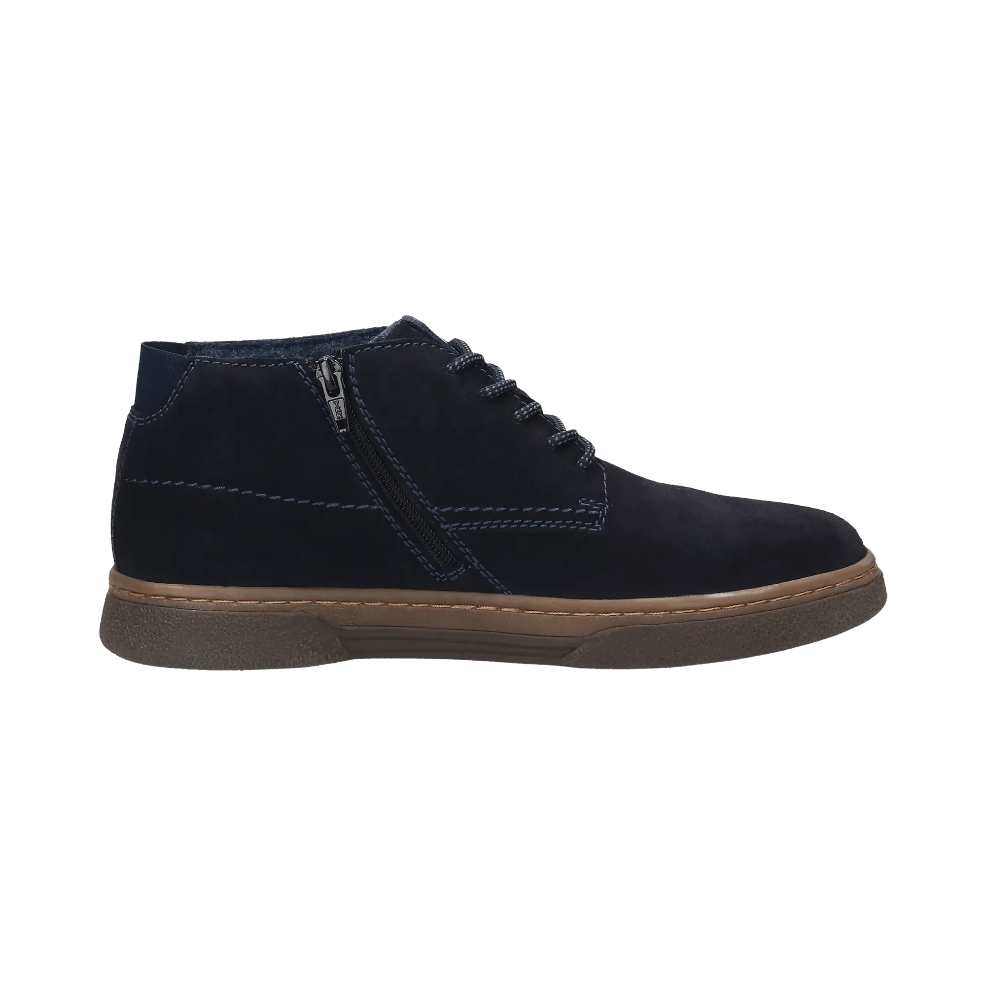Leder Schnürstiefel dunkelblau - Image 4