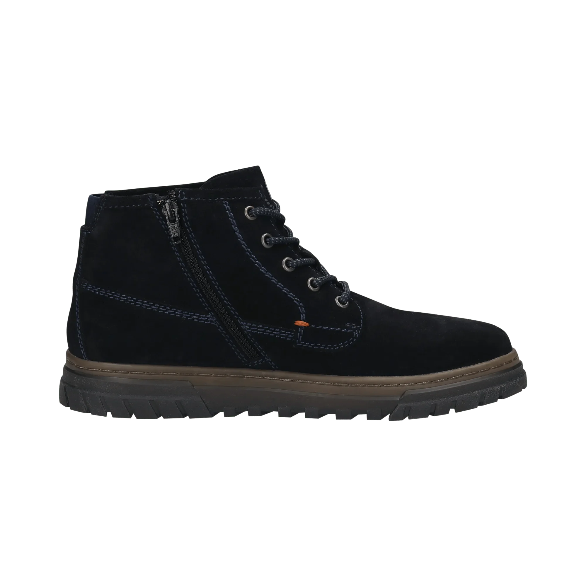 Leder Schnürstiefel dunkelblau - Image 4
