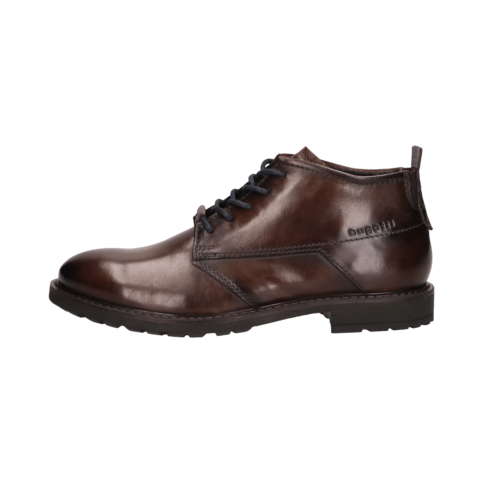 Leder Schnürstiefel dunkelbraun