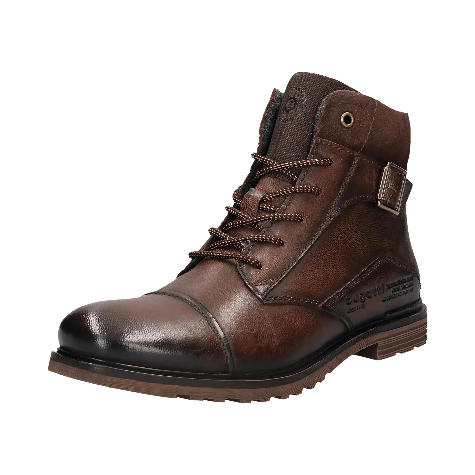 Leder Schnürstiefel dunkelbraun - Image 2