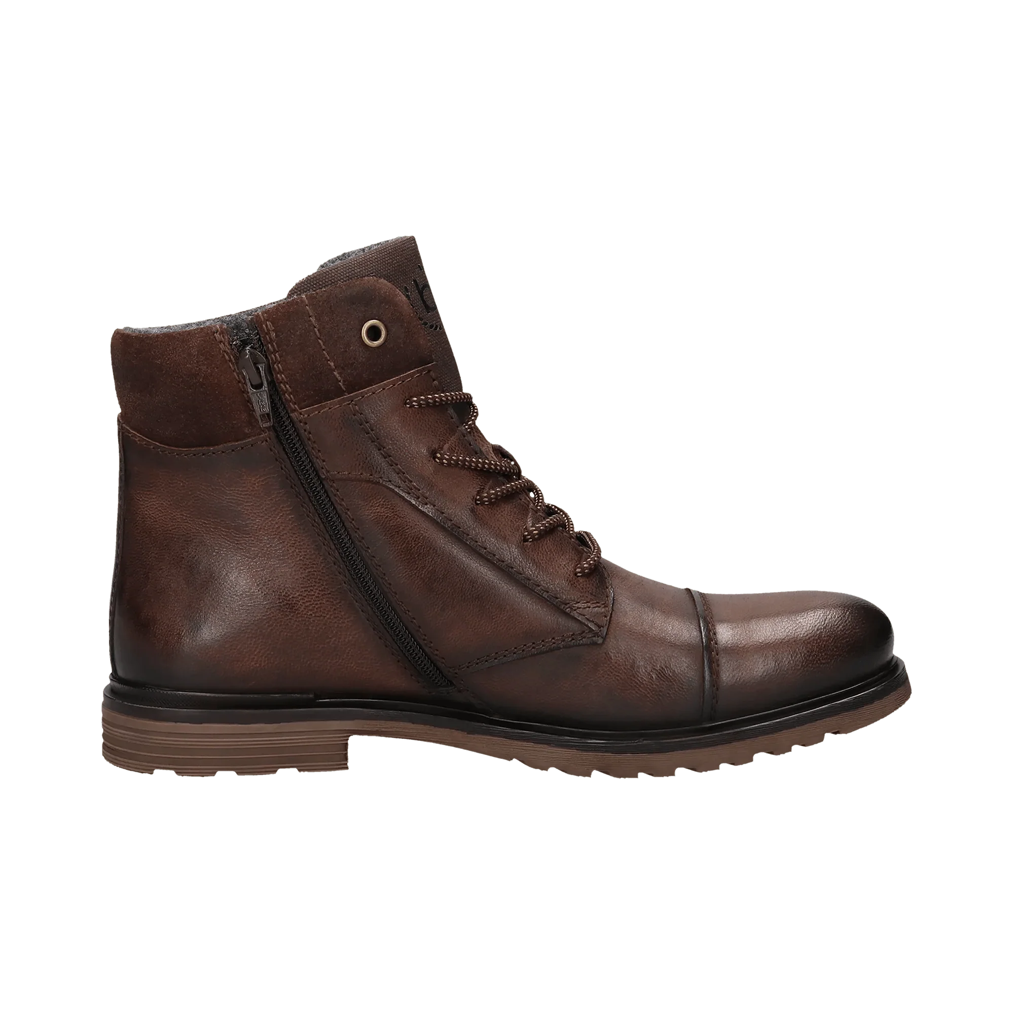 Leder Schnürstiefel dunkelbraun - Image 3