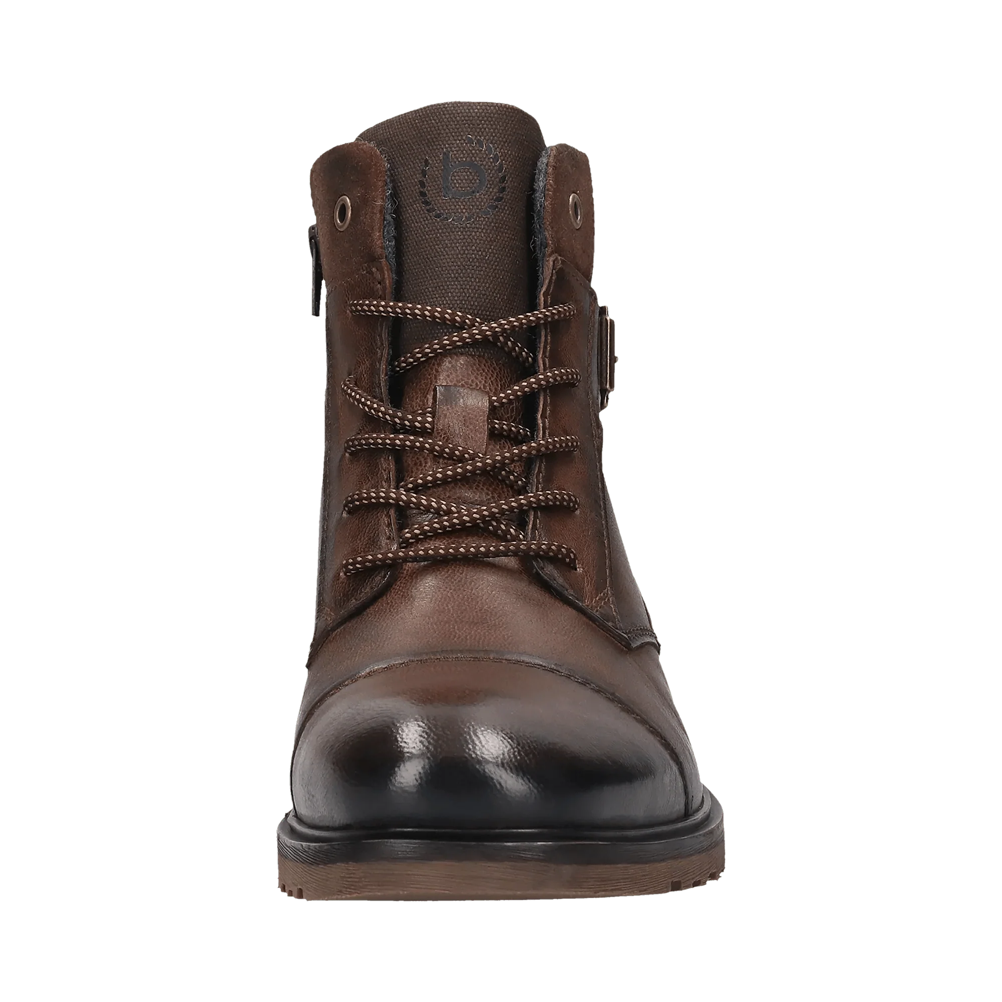 Leder Schnürstiefel dunkelbraun - Image 4