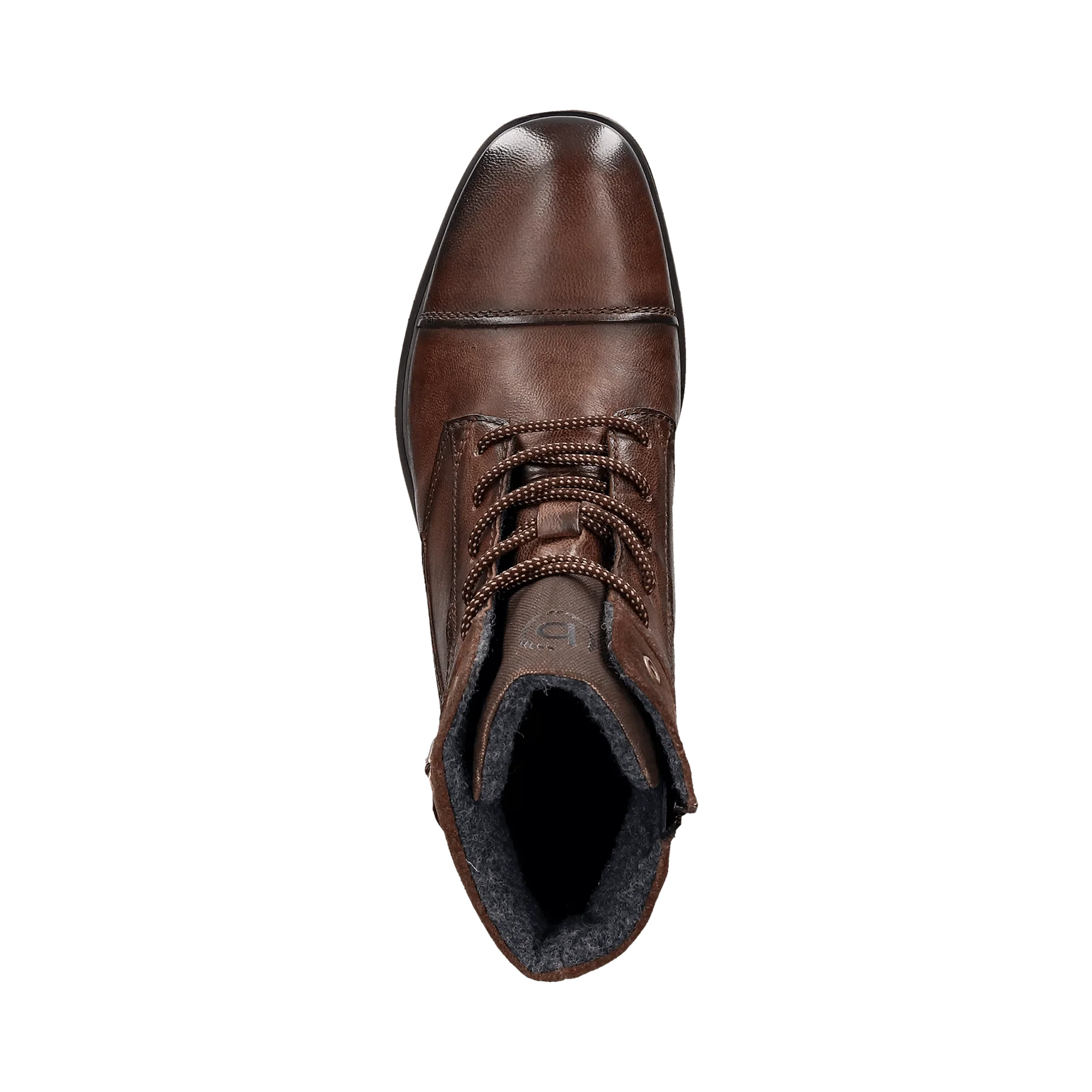 Leder Schnürstiefel dunkelbraun - Image 5
