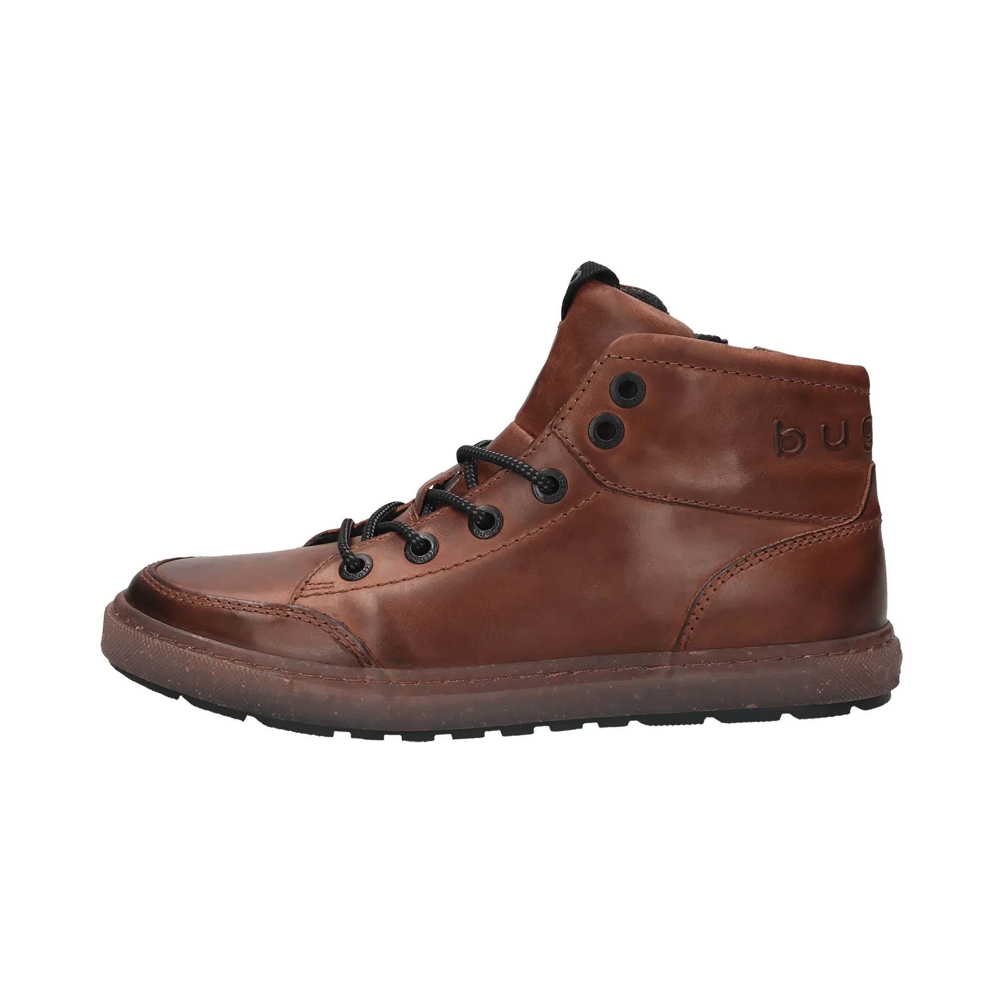 Leder Schnürstiefel dunkelbraun