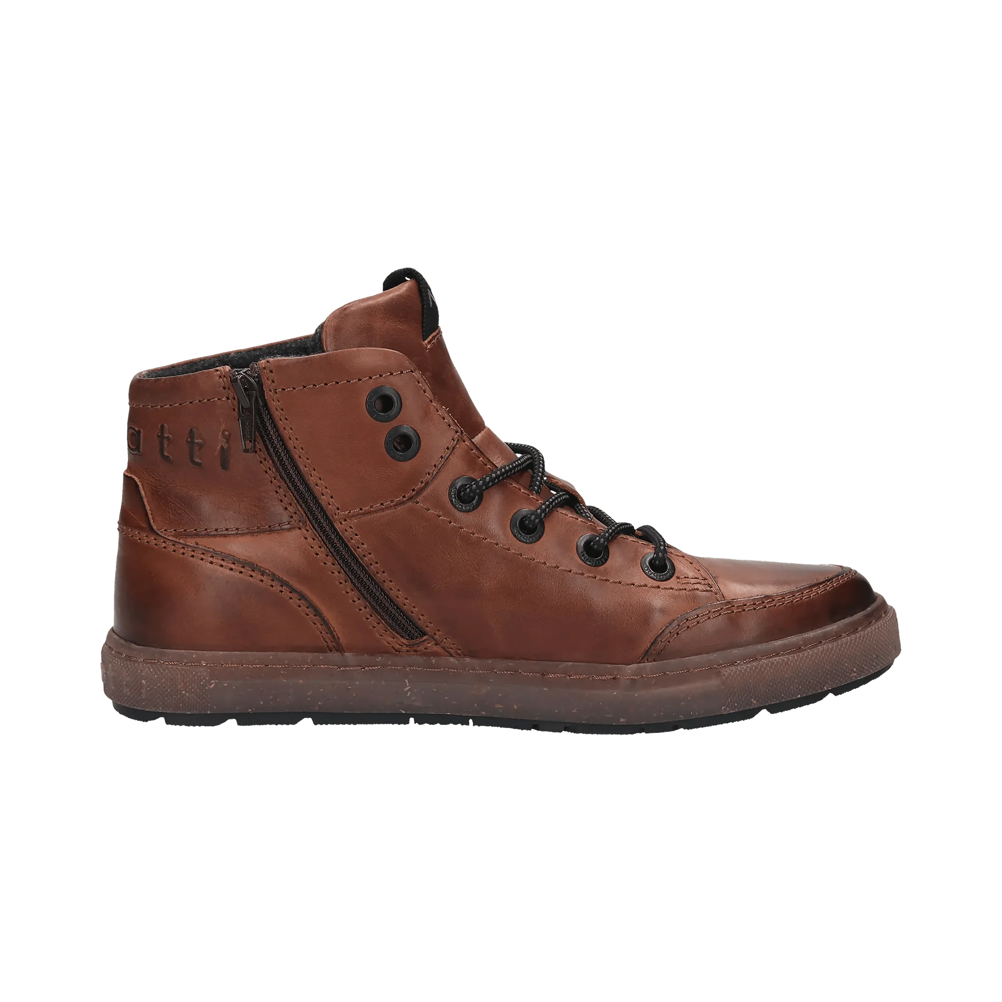 Leder Schnürstiefel dunkelbraun - Image 4