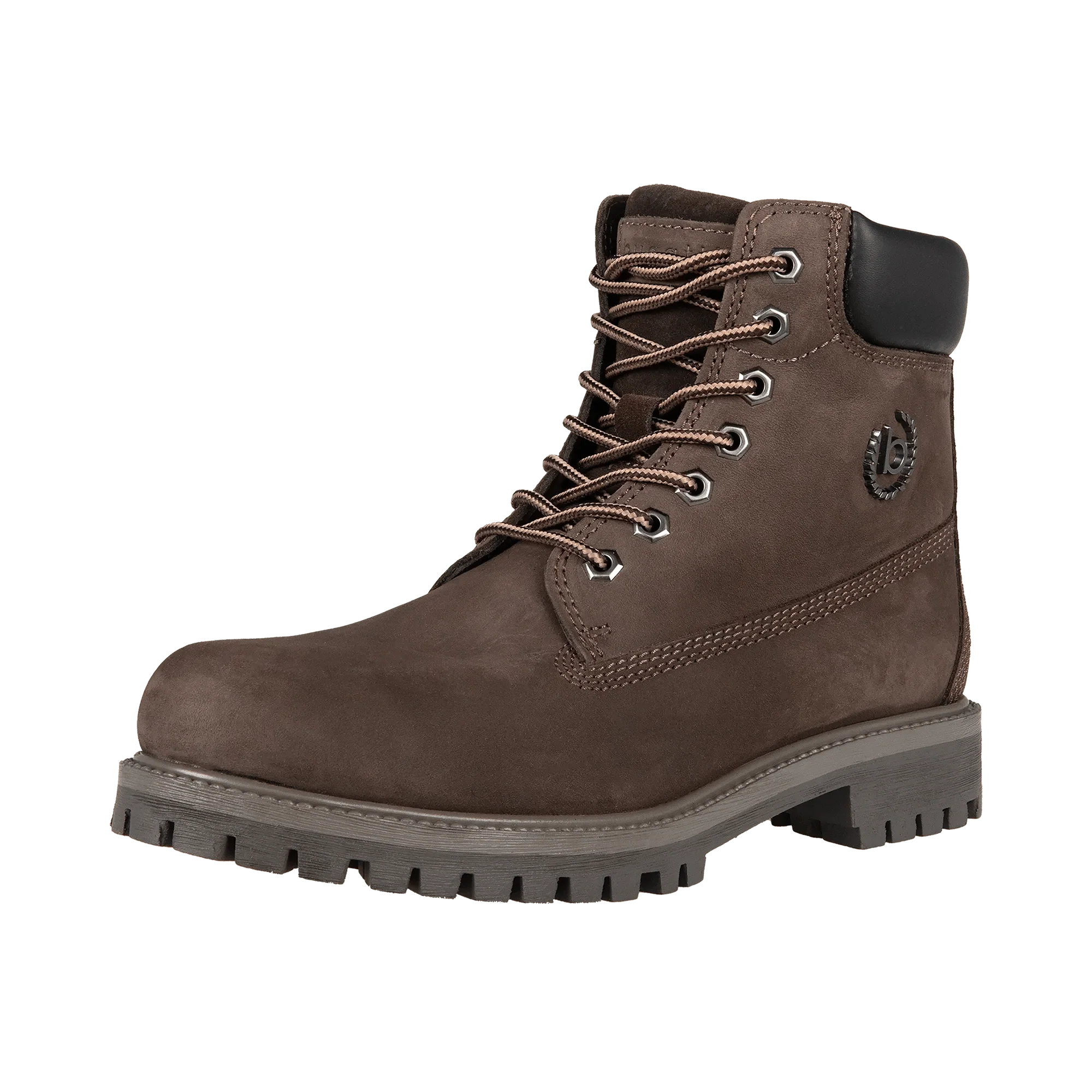 Leder Schnürstiefel dunkelbraun - Image 2