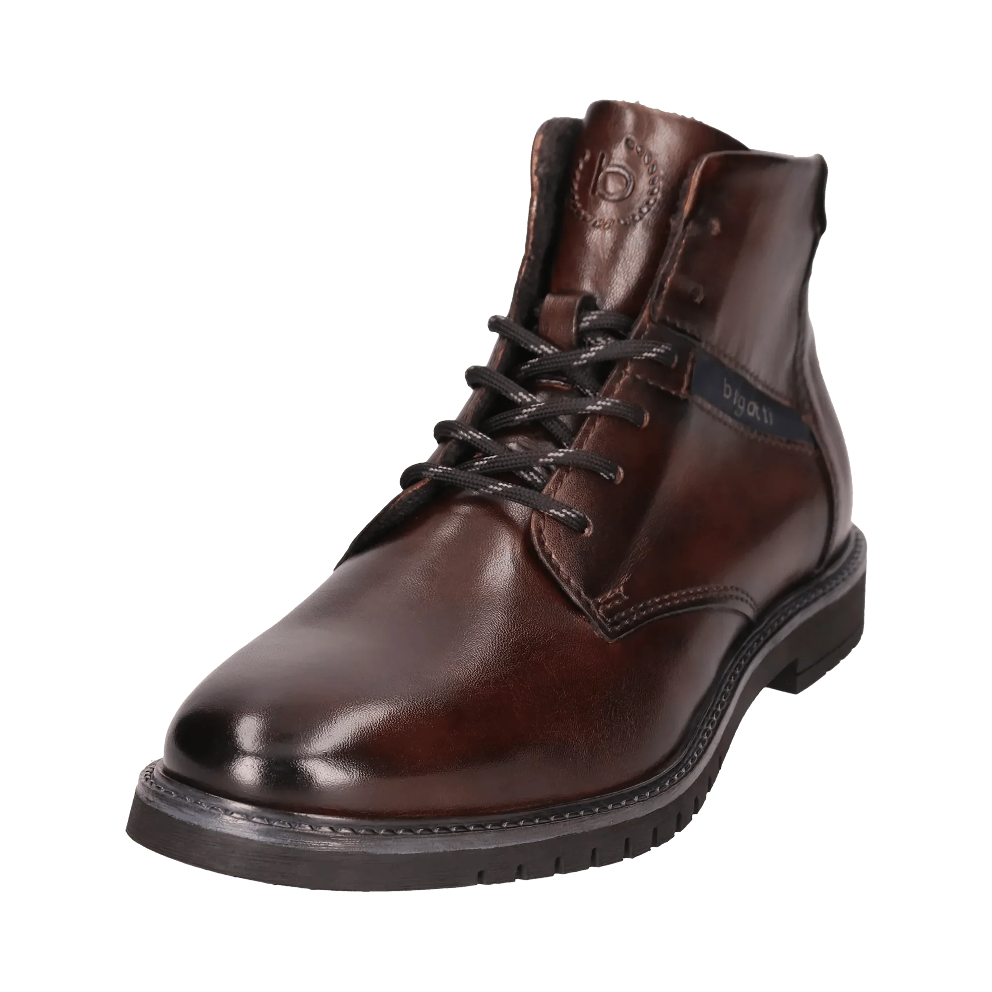 Leder Schnürstiefel dunkelbraun - Image 2