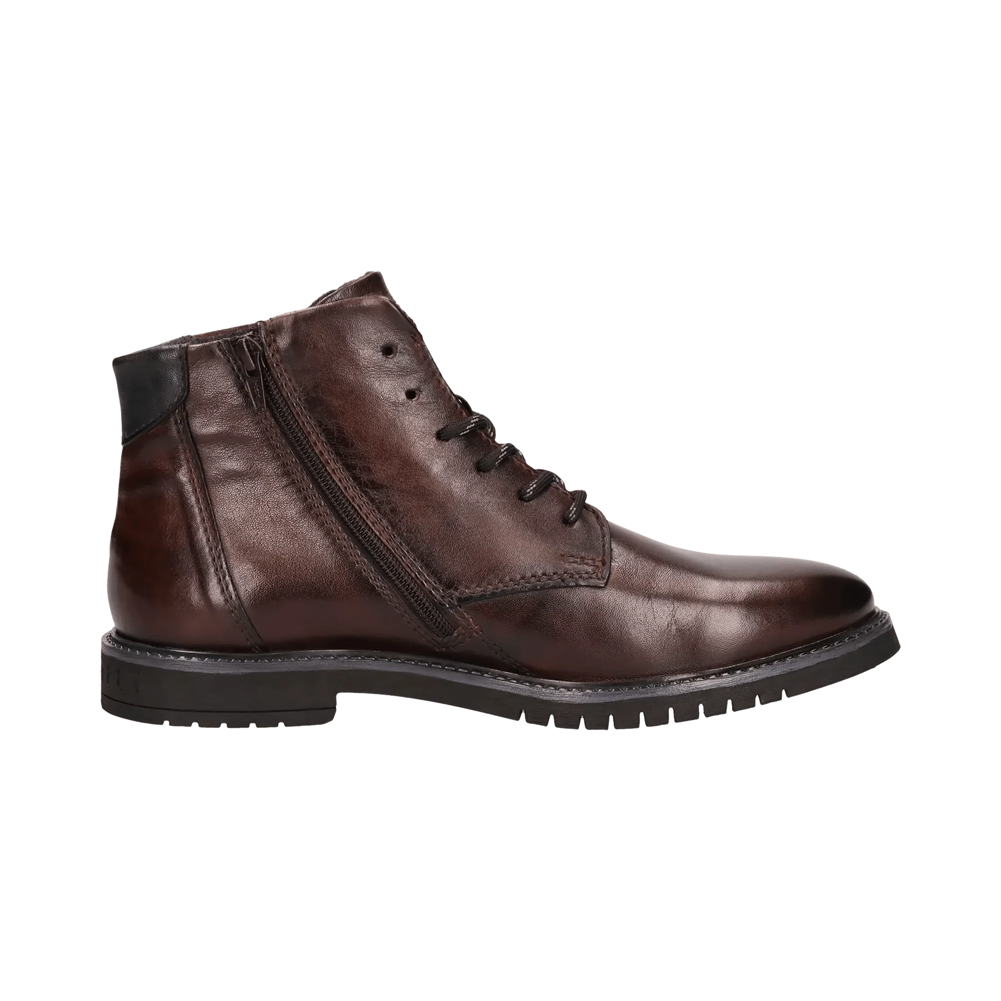 Leder Schnürstiefel dunkelbraun - Image 4