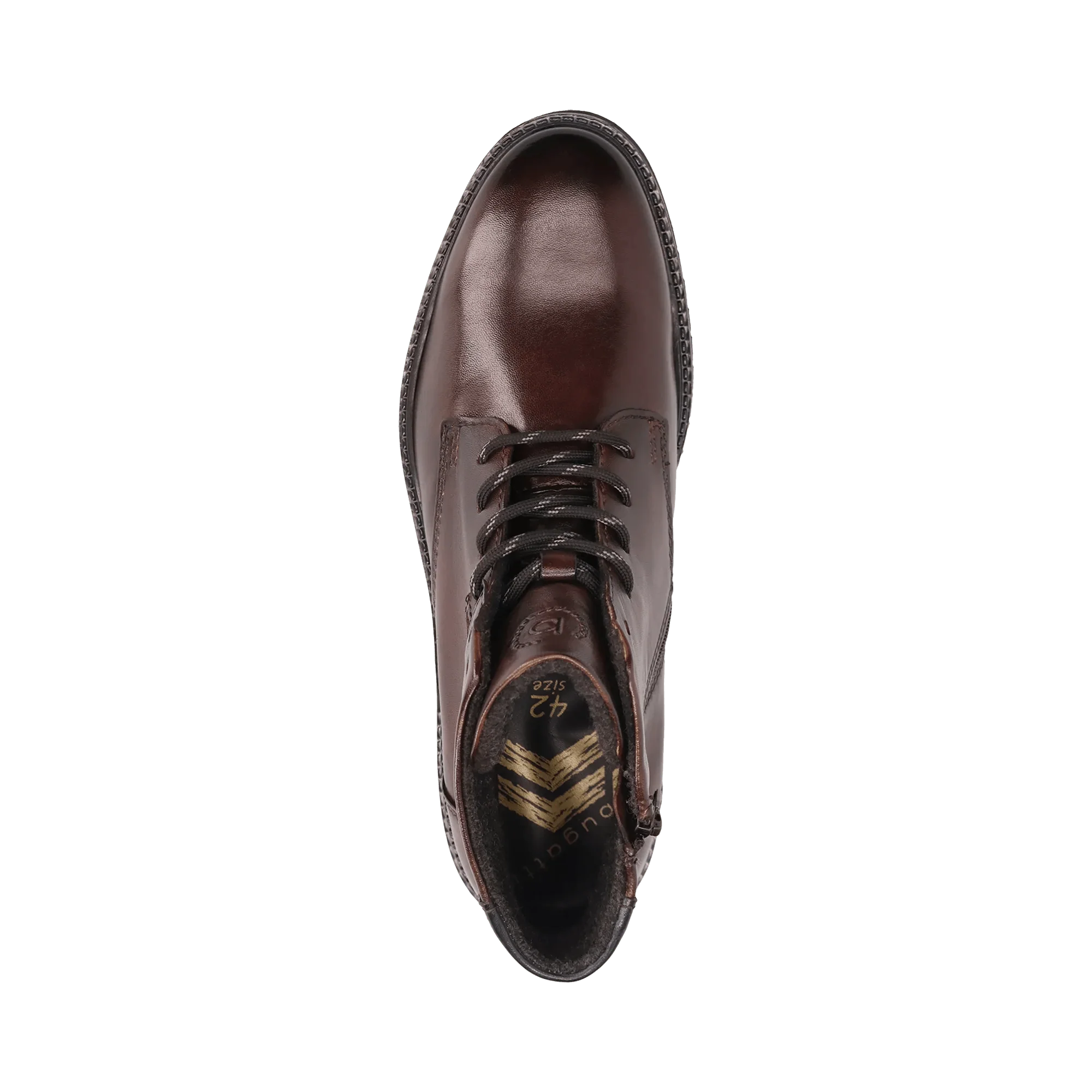 Leder Schnürstiefel dunkelbraun - Image 6