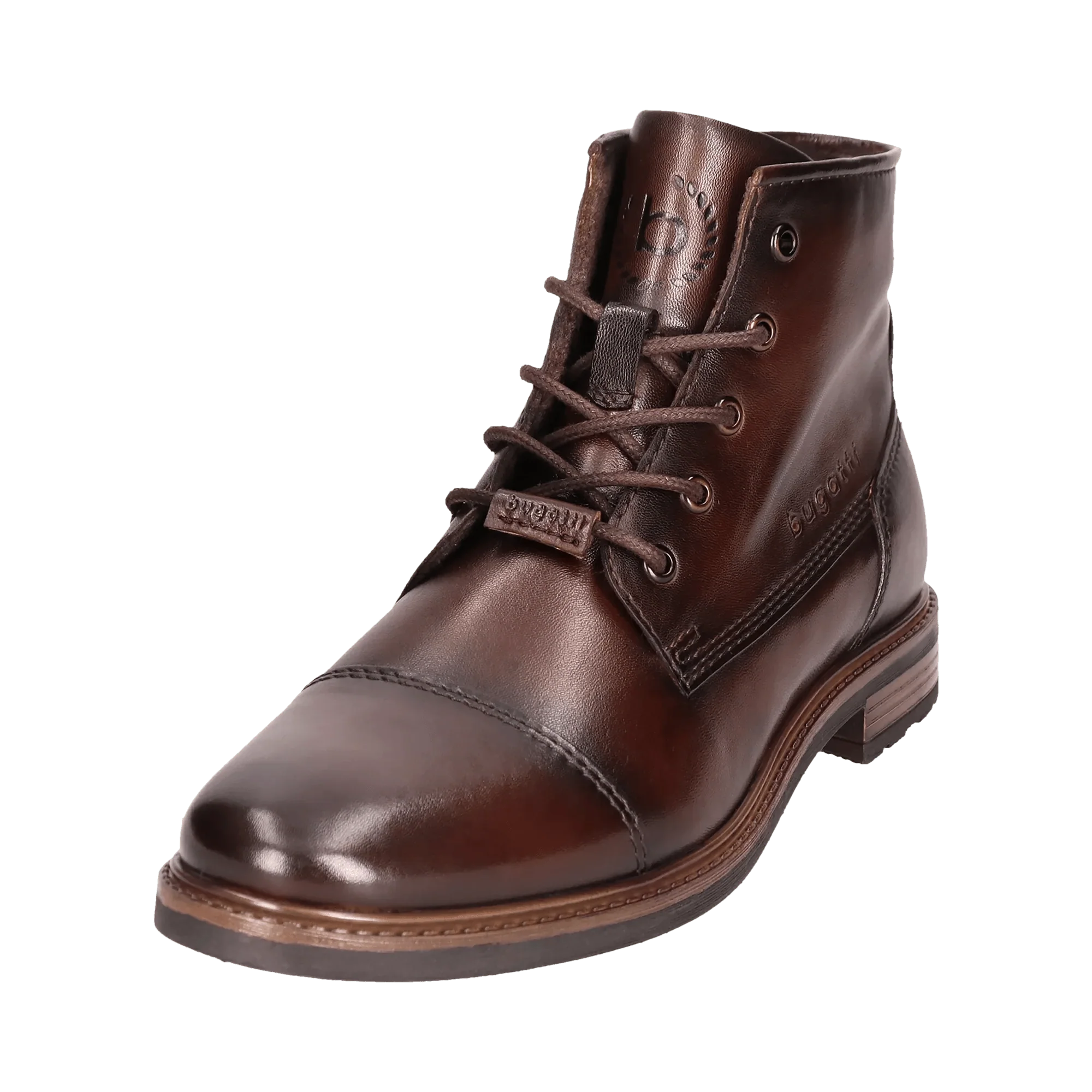 Leder Schnürstiefel dunkelbraun - Image 2