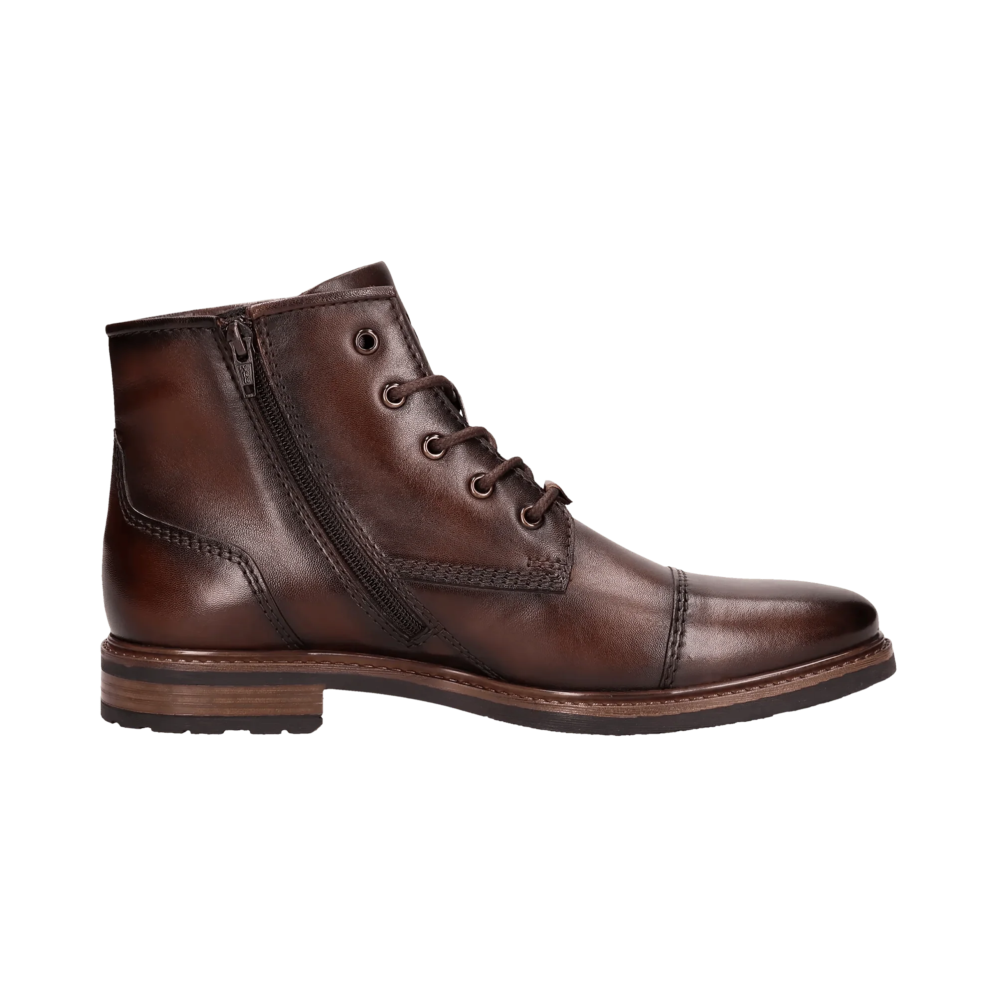 Leder Schnürstiefel dunkelbraun - Image 4