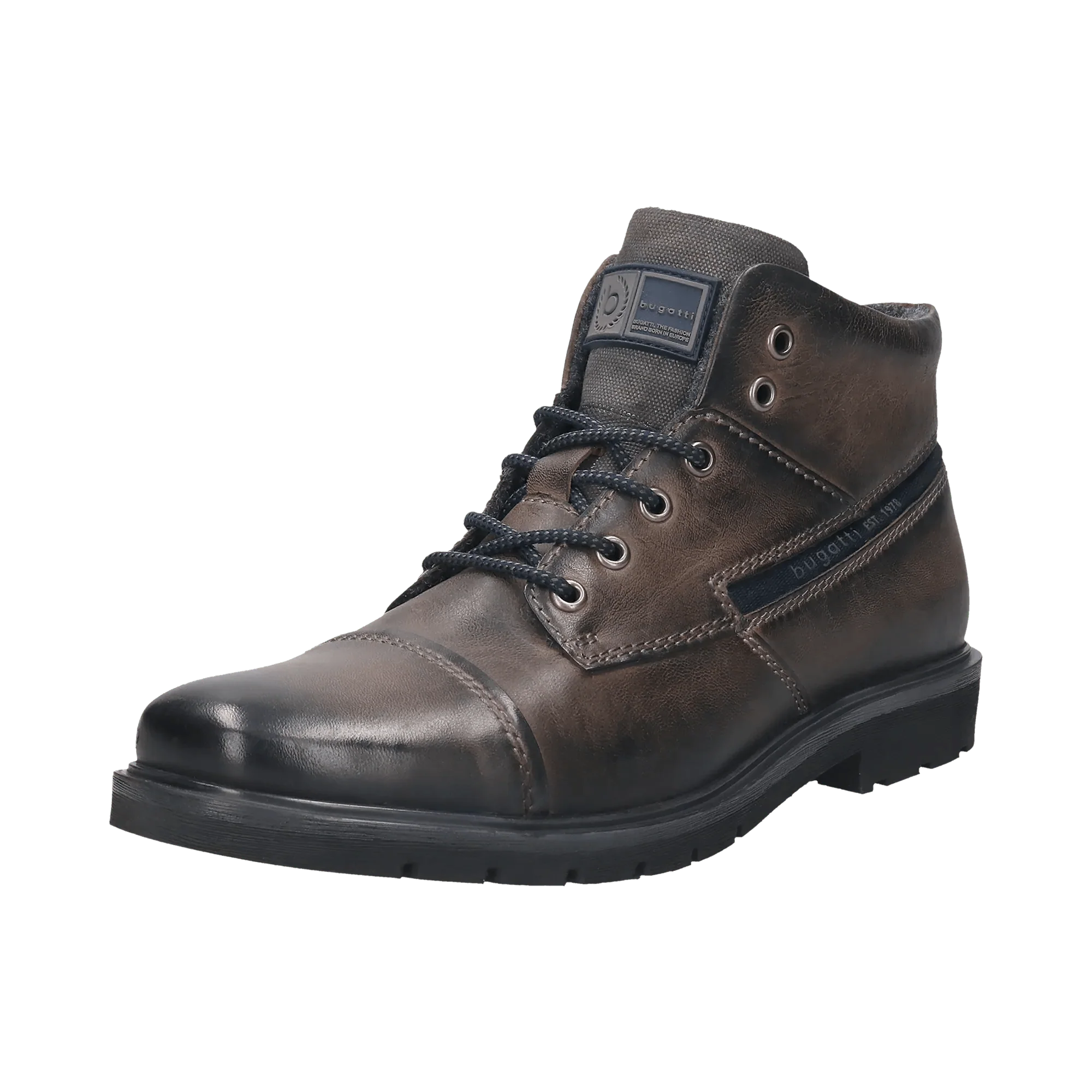 Leder Schnürstiefel dunkelgrau - Image 2