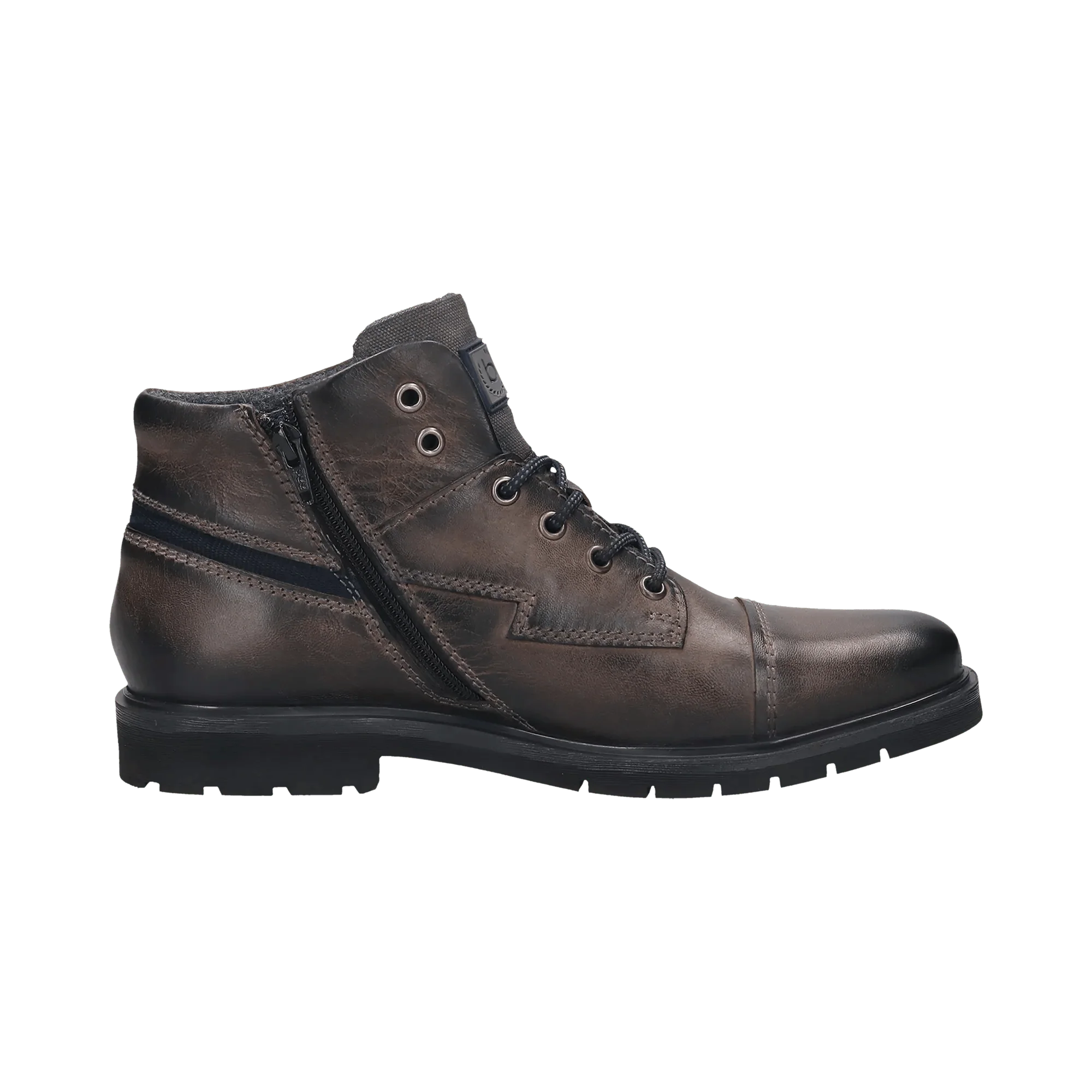 Leder Schnürstiefel dunkelgrau - Image 4