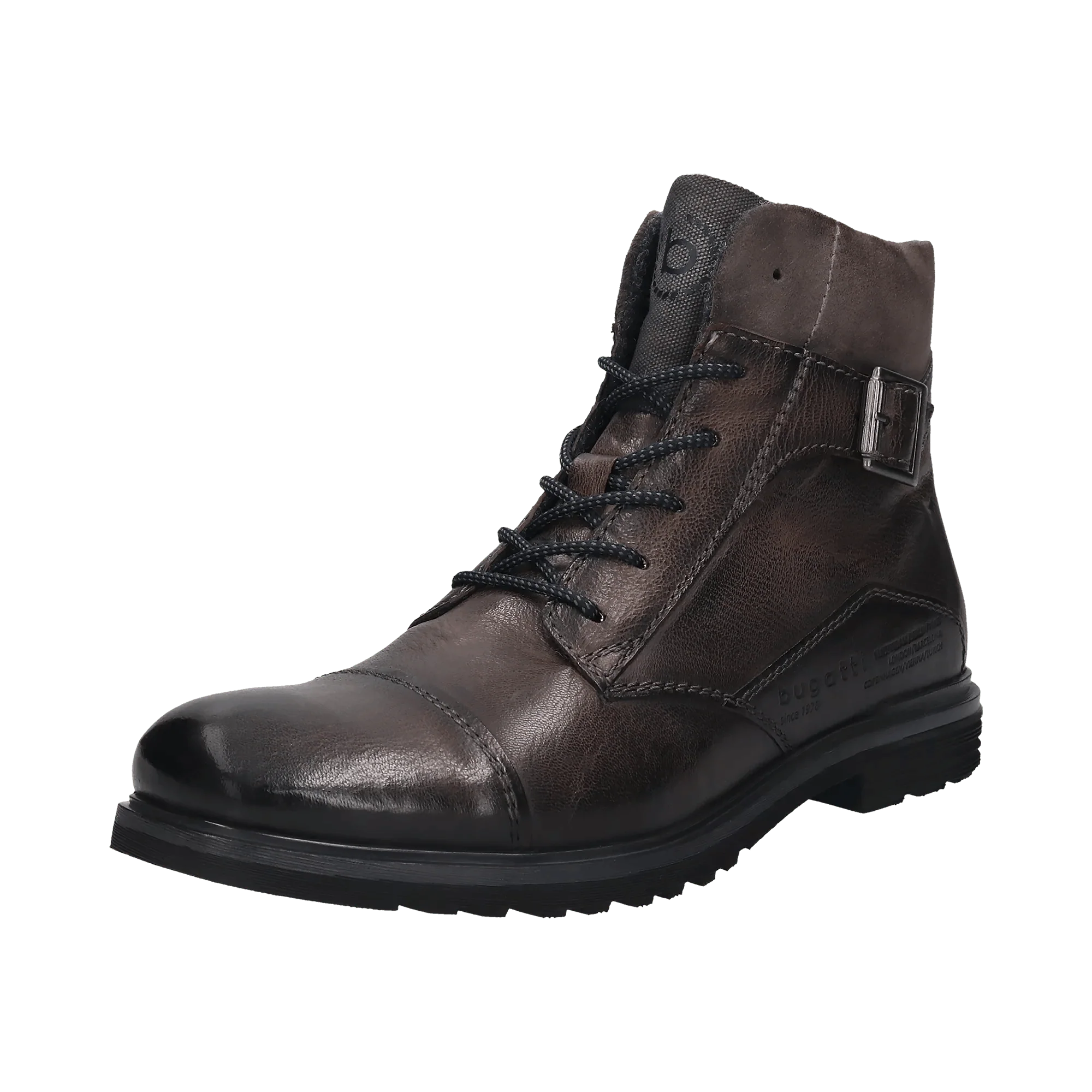 Leder Schnürstiefel dunkelgrau - Image 2