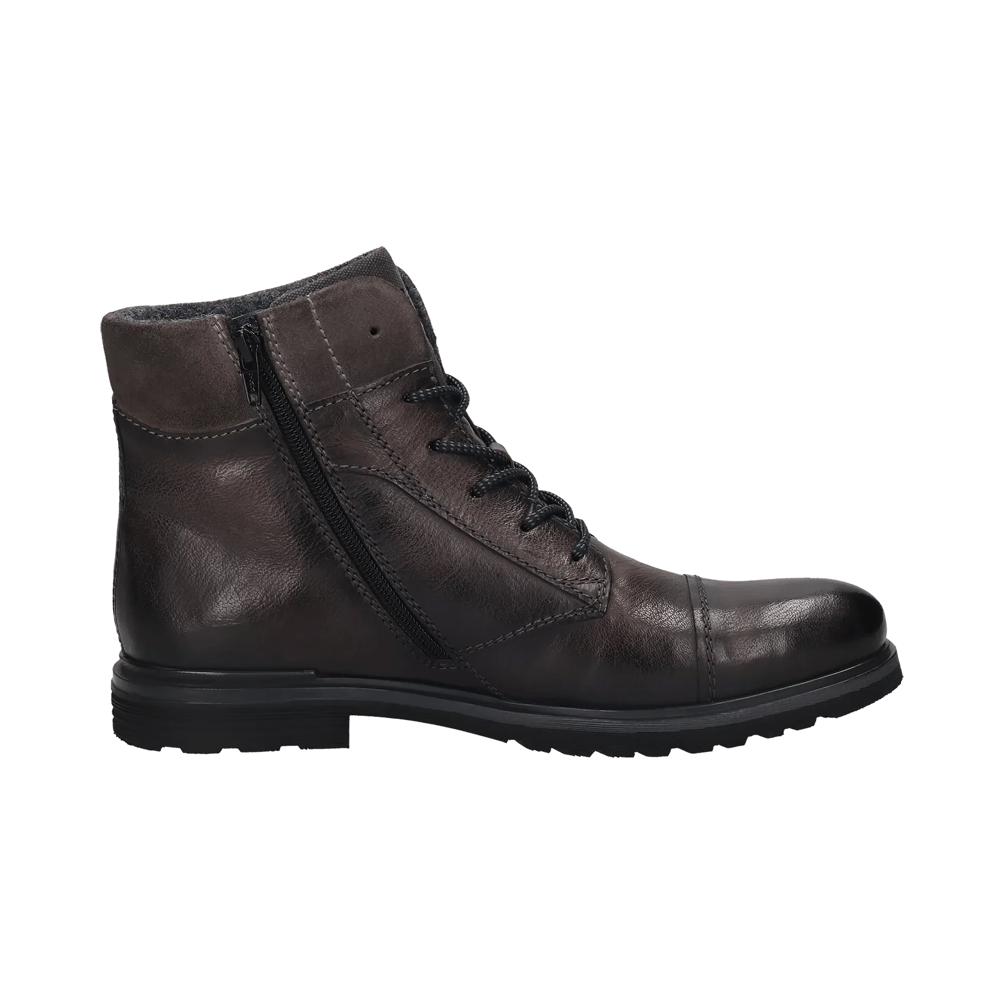 Leder Schnürstiefel dunkelgrau - Image 4
