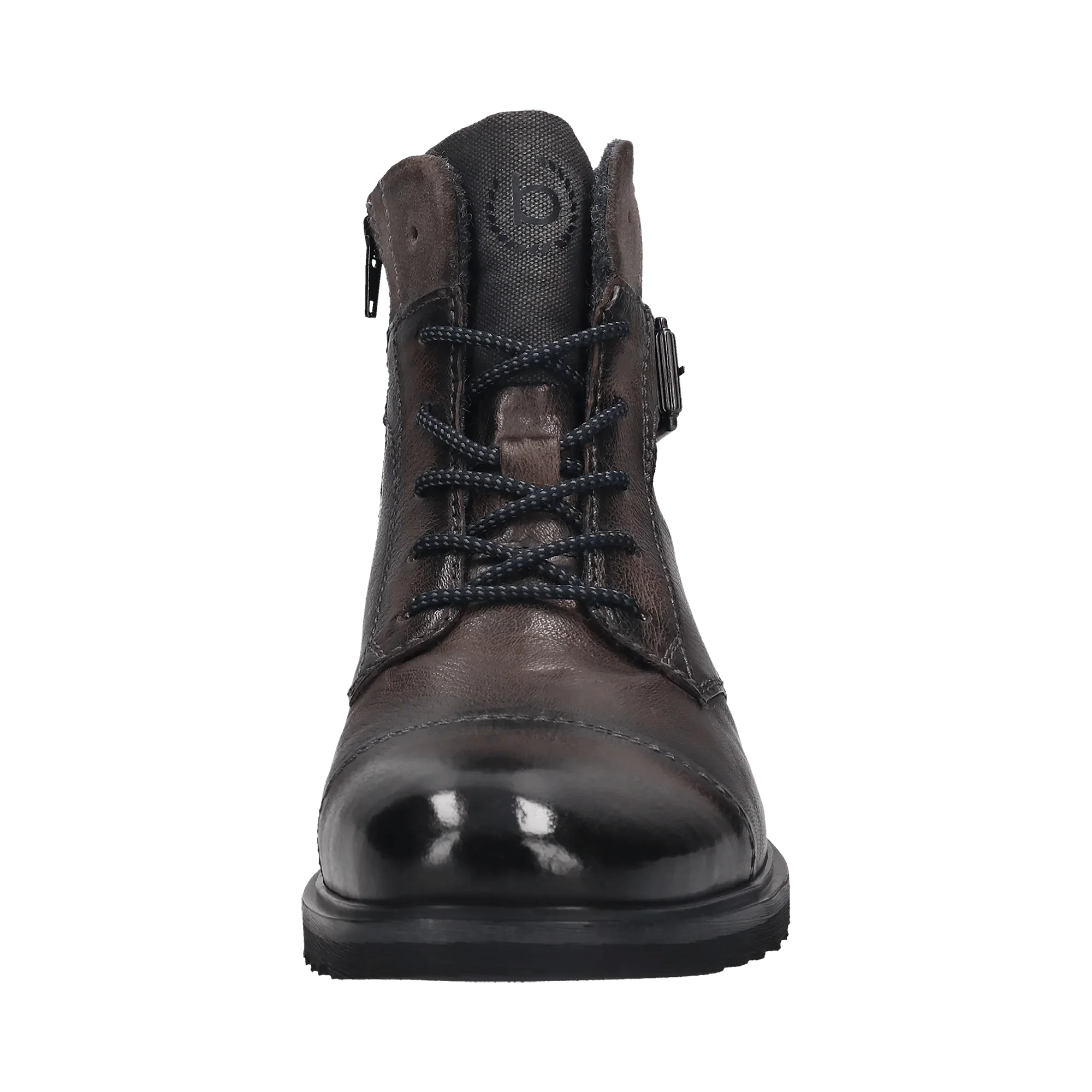 Leder Schnürstiefel dunkelgrau - Image 5