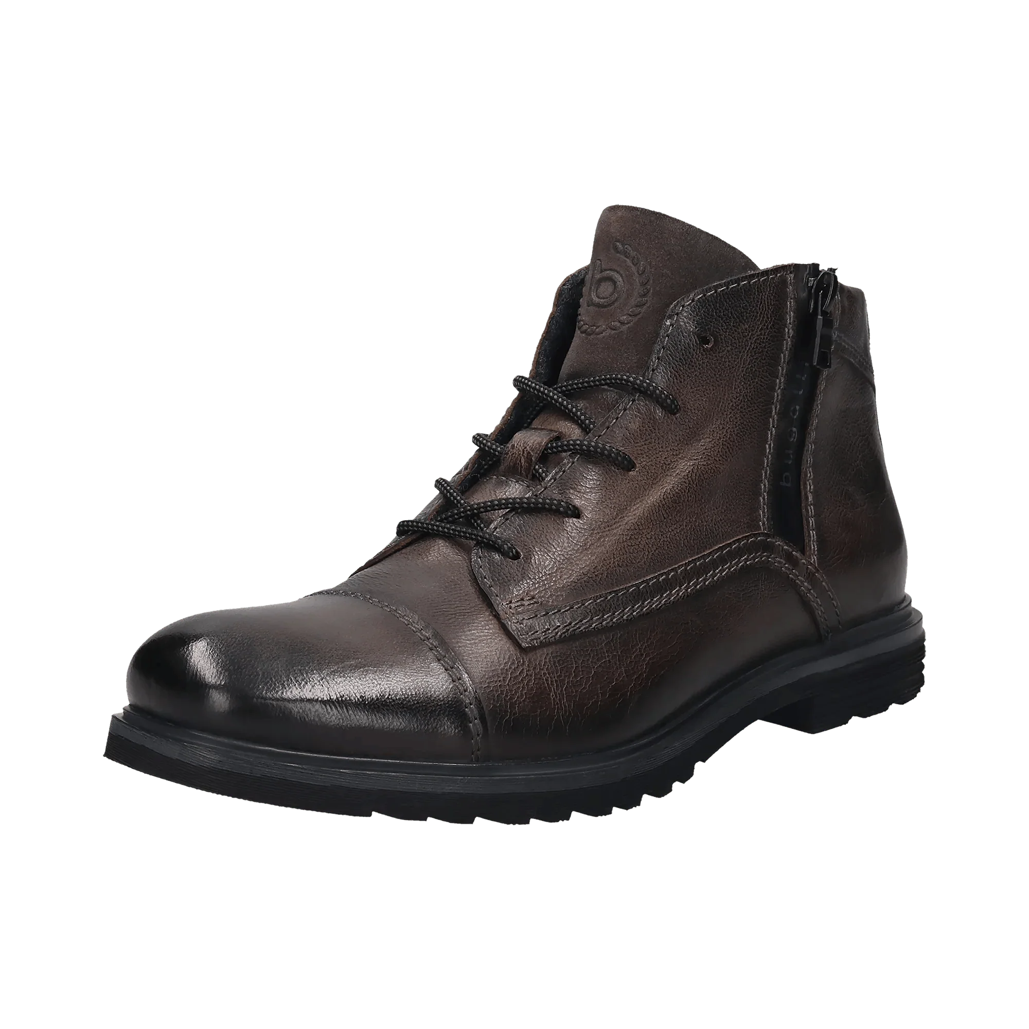 Leder Schnürstiefel dunkelgrau - Image 2