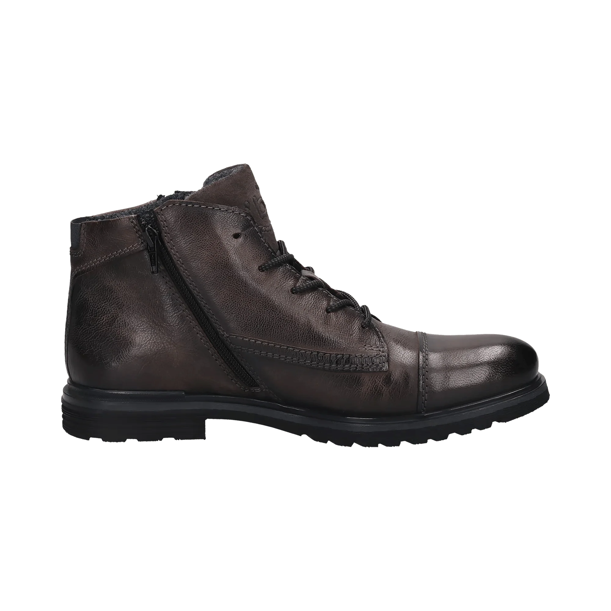 Leder Schnürstiefel dunkelgrau - Image 4