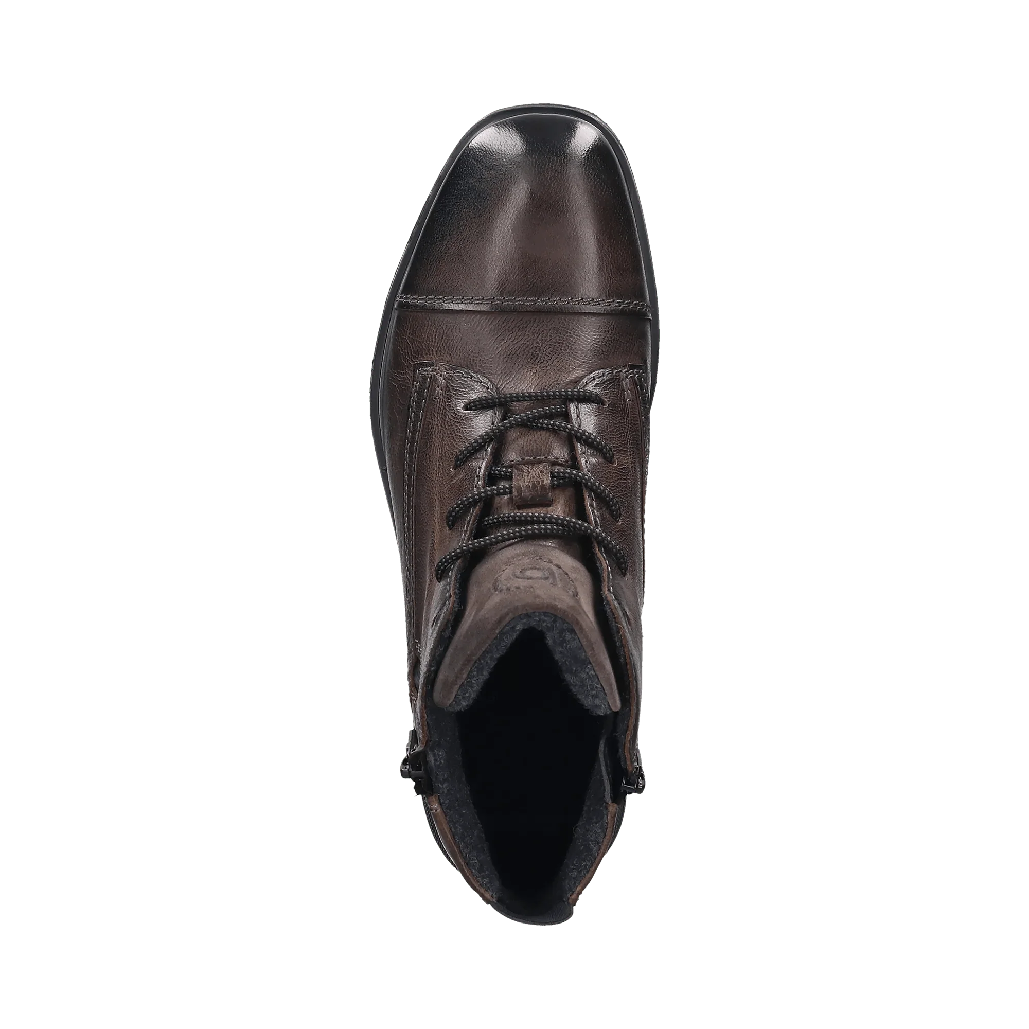 Leder Schnürstiefel dunkelgrau - Image 6