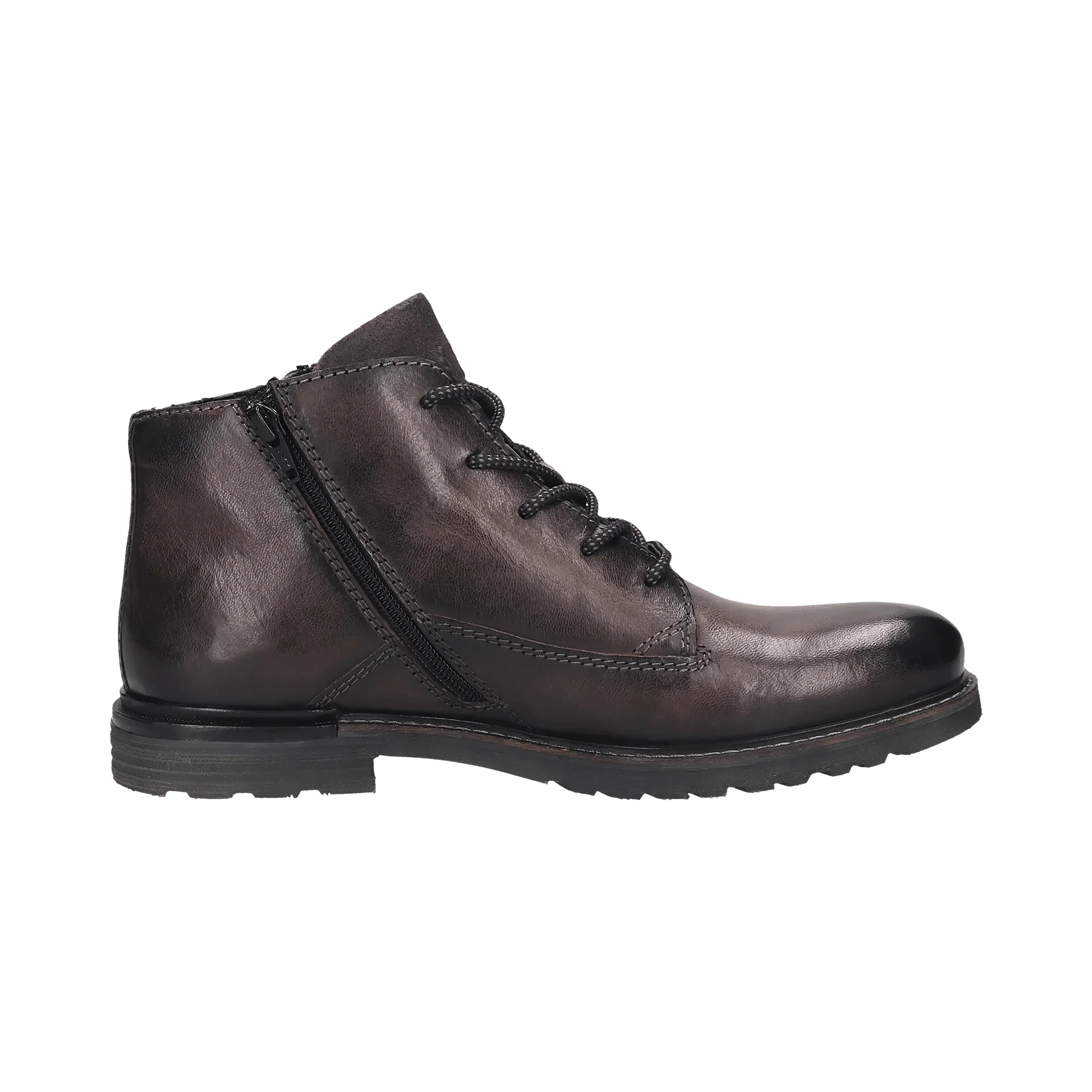 Leder Schnürstiefel dunkelgrau - Image 4